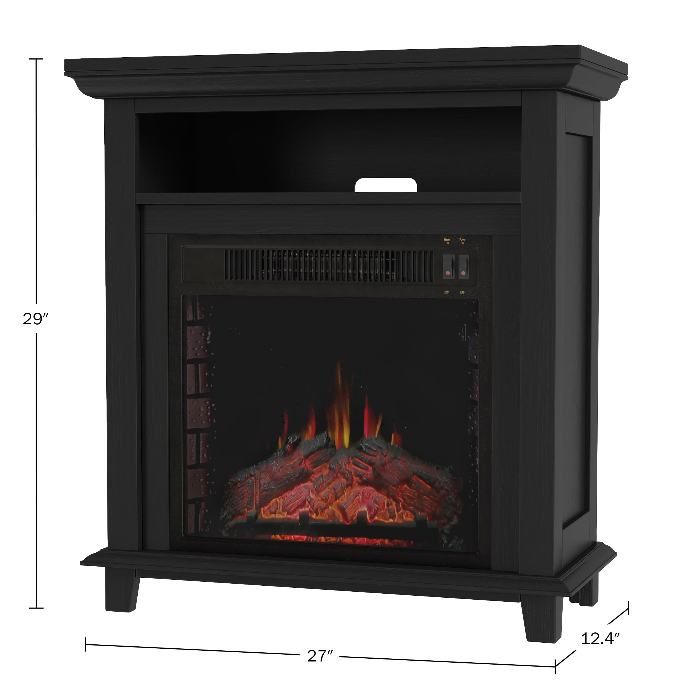 27 Inch Electric Fireplace TV Stand for 32