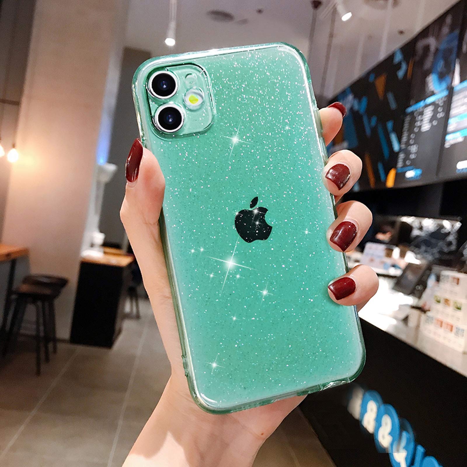 Luxury Pink Transparent Silicone Phone Case for iPhone 11, 12 Mini, Pro Max, Xs, X, Xr, 7, 8 Plus, SE - Soft, Shockproof, Slim Fit Cover - Ideal for Everyday Use & Travel Protection - for iPhone 8 Plus
