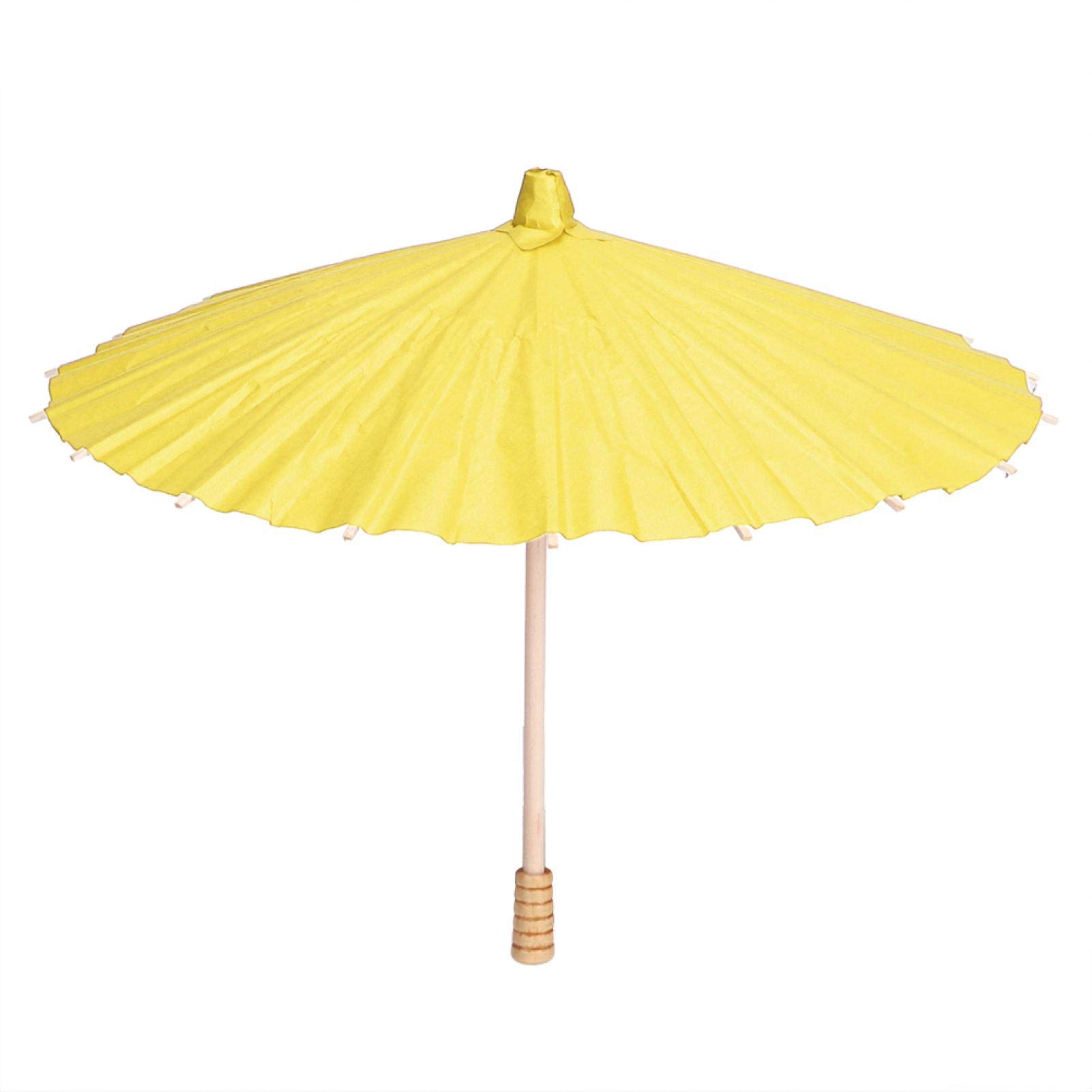 EBTOOLS Yellow Paper Umbrella - Decorative Oil Paper Umbrella for Wedding, Bridal Party, Kids DIY Painting Crafts | Perfect for Home Decor, Garden Parties & Asian-Themed Events
