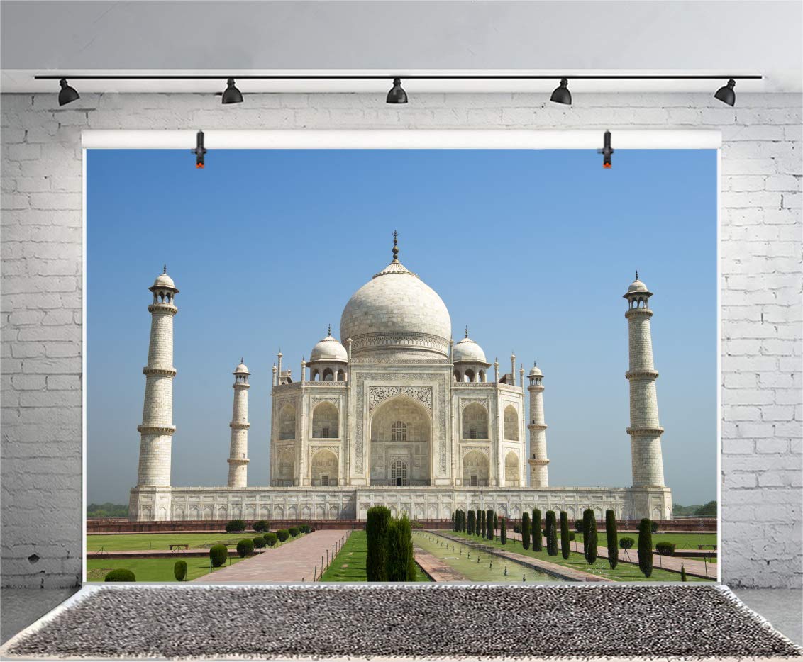 Baocicco 8x6.5ft Taj Mahal Backdrop - Premium Indian Wedding Decor, Honeymoon Photo Background, Anniversary Celebration, Mausoleum & Ancient Building Scenery - Perfect for Photography Props, Events & Home Decor