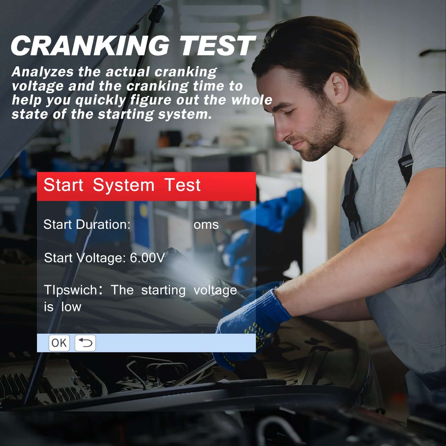 LAUNCH® CRB3001 OBD2 Scanner & Battery Tester - Professional Car Diagnostic Tool for Engine Fault Codes, Battery Health Check - Perfect for Mechanics & DIY Auto Repair at Home or Garage