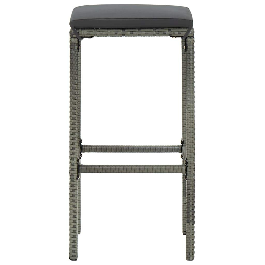 2/3/4/6 Pack Modern Bar Stools with Cushions - Poly Rattan Counter Height Stools for Kitchen Island, Breakfast Bar & Outdoor Patio - Multiple Color Options