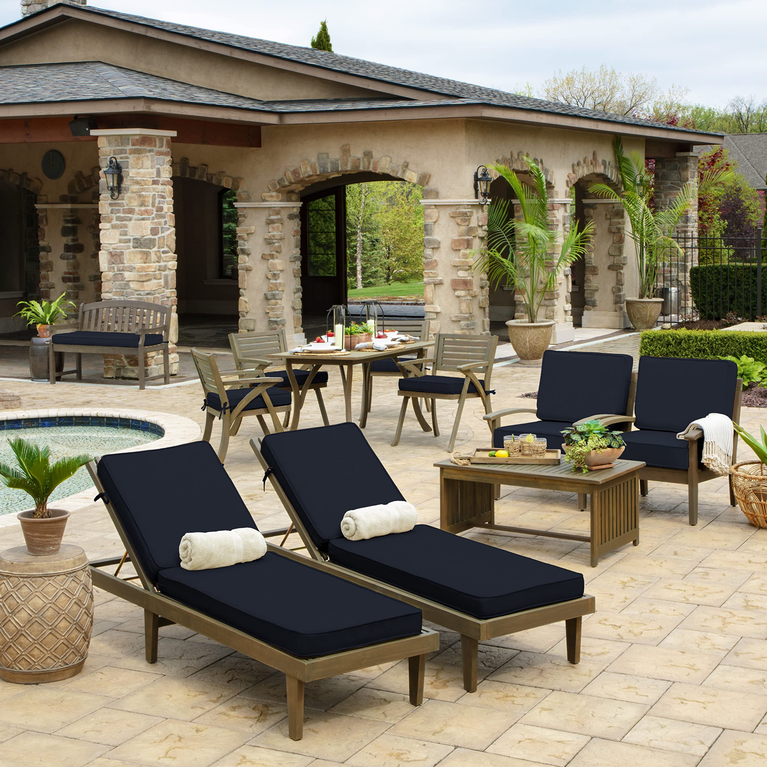 Arden Selections ProFoam Performance Outdoor Chaise Lounge Cushion 46