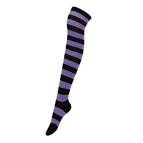 1 Pair - Purple and Black Stripes