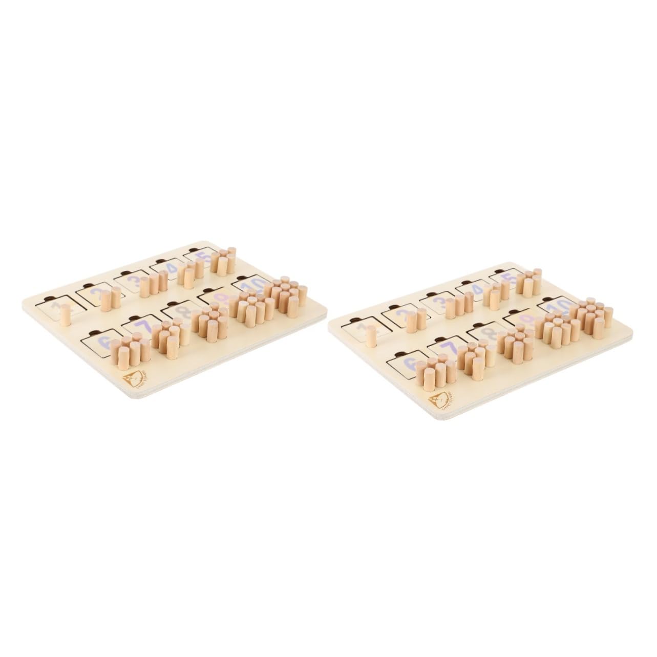 VICASKY 2 Sets Wooden Number Puzzle for Toddlers - Early Learning Educational Toys, Montessori Math Counting Blocks for Kids Ages 3-5 - Perfect for Preschool Classroom & Homeschooling Activities