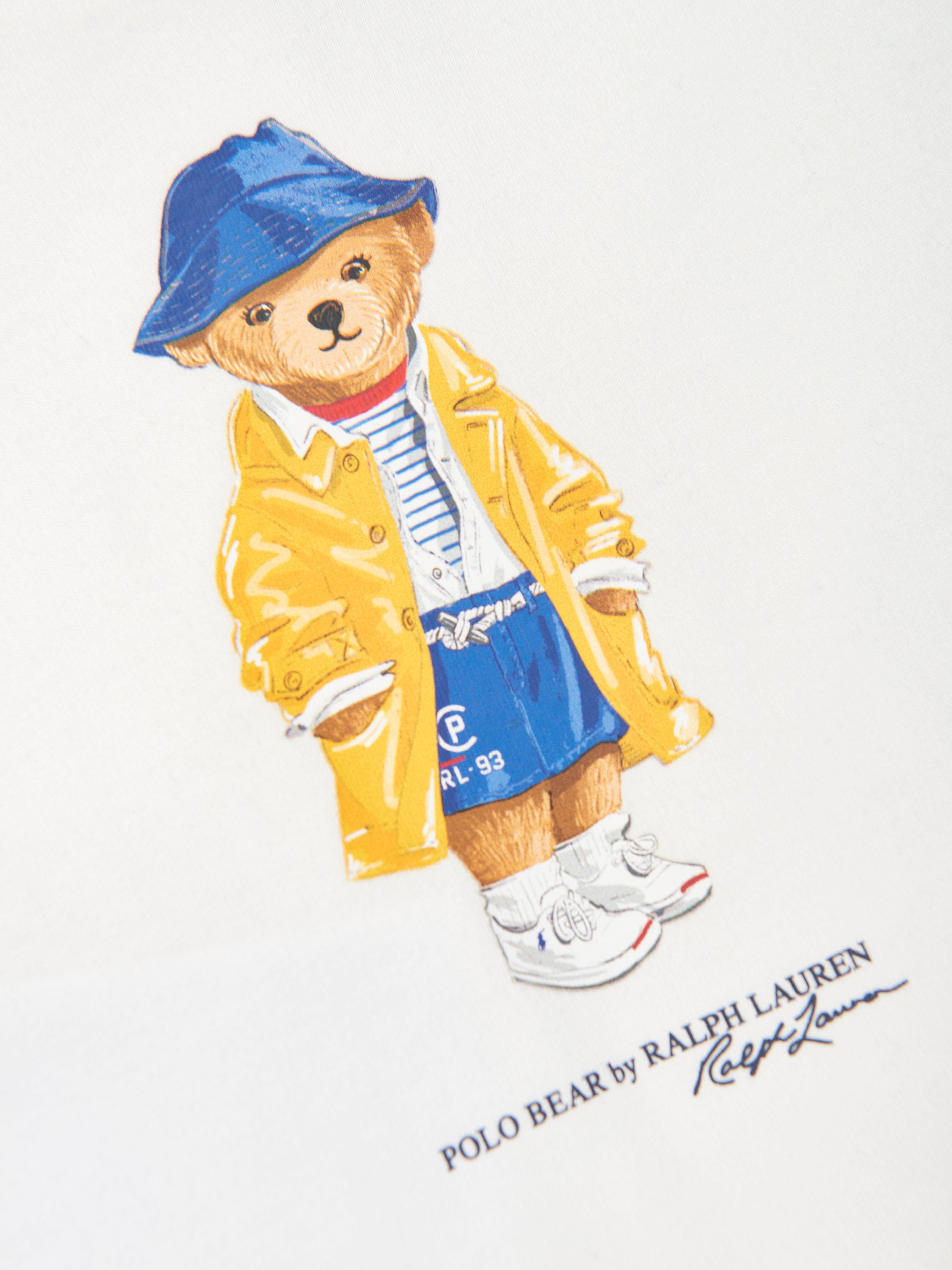 Baby Girls Polo Bear Peplum T-Shirt - White Cotton Top for Toddlers | Playdate & Birthday Party Outfit
