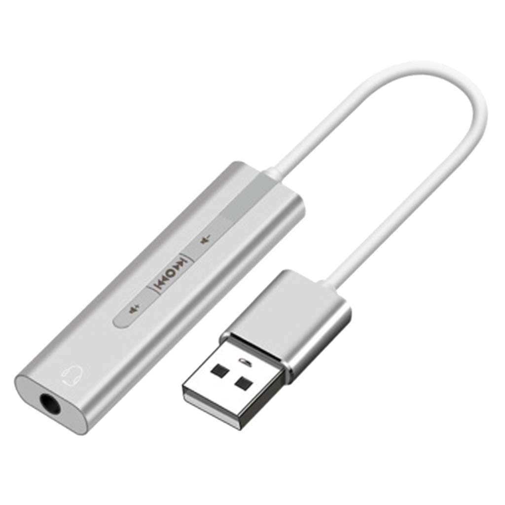 2-Pack USB Sound Card External Audio Converter Adapter with 3.5mm Jack - Perfect for Laptops, Gaming, and Conference Calls