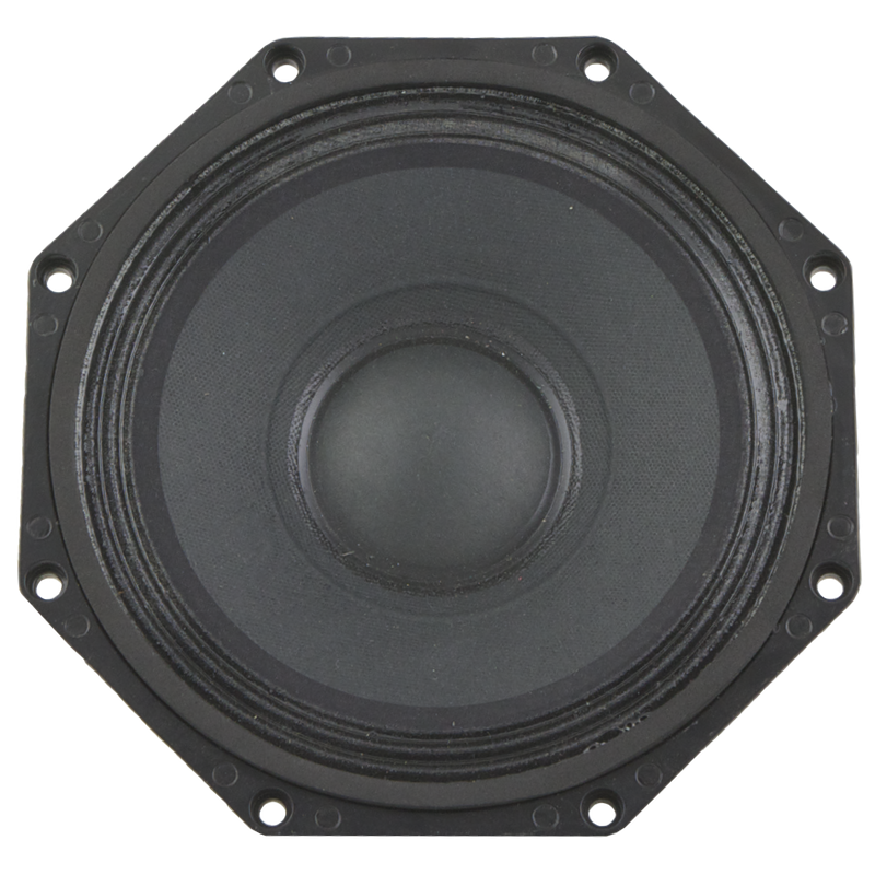 MC8II 8 Inch 200 Watt 8 Ohm Mid Range Speaker with Durable Cast Basket - Perfect for Car Audio, Home Theater, and PA Systems