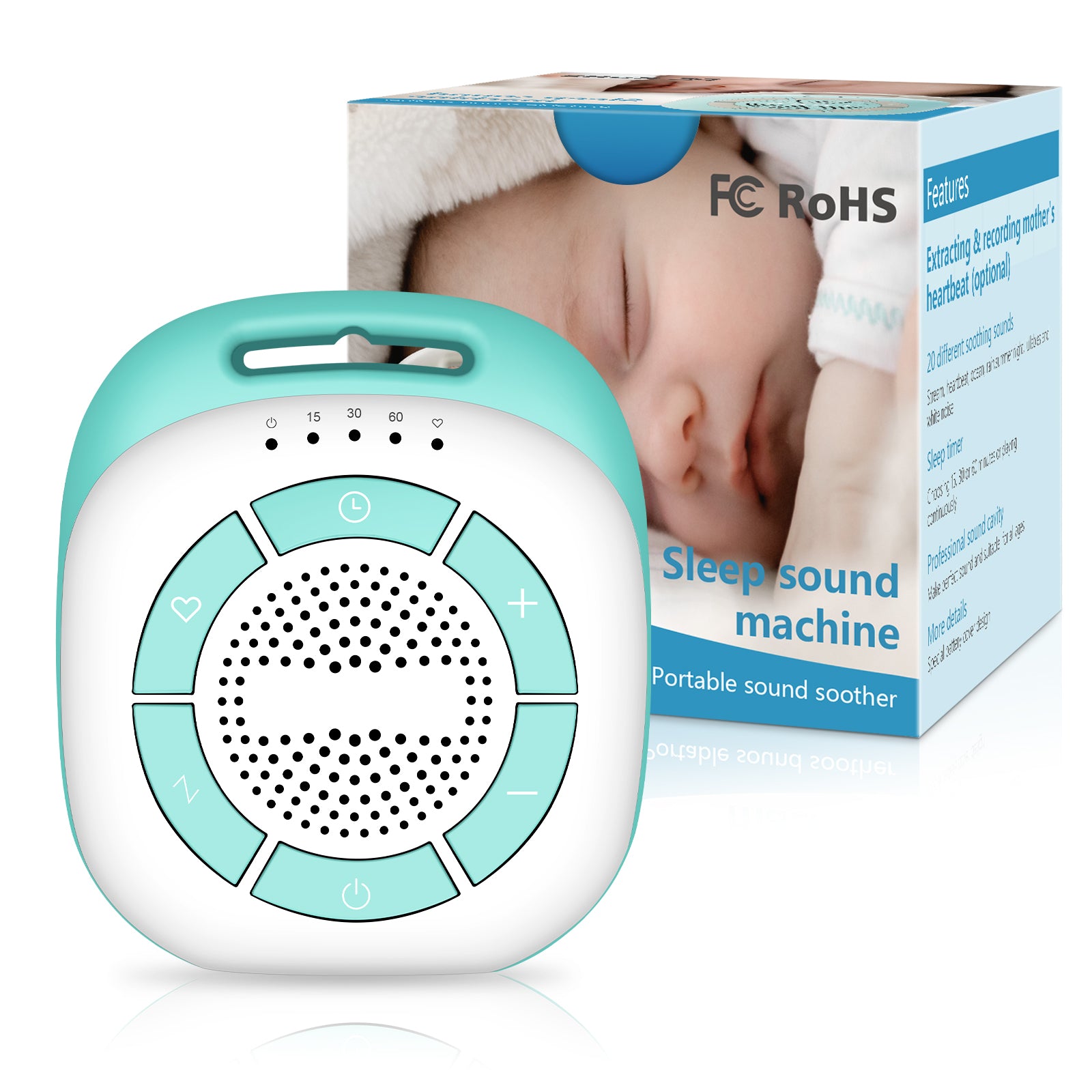 Wetene Mini White Noise Machine for Adults & Babies - Portable Sleep Sound Therapy for Travel, Office & Home Use - Perfect for Deep Sleep & Relaxation Worldwide