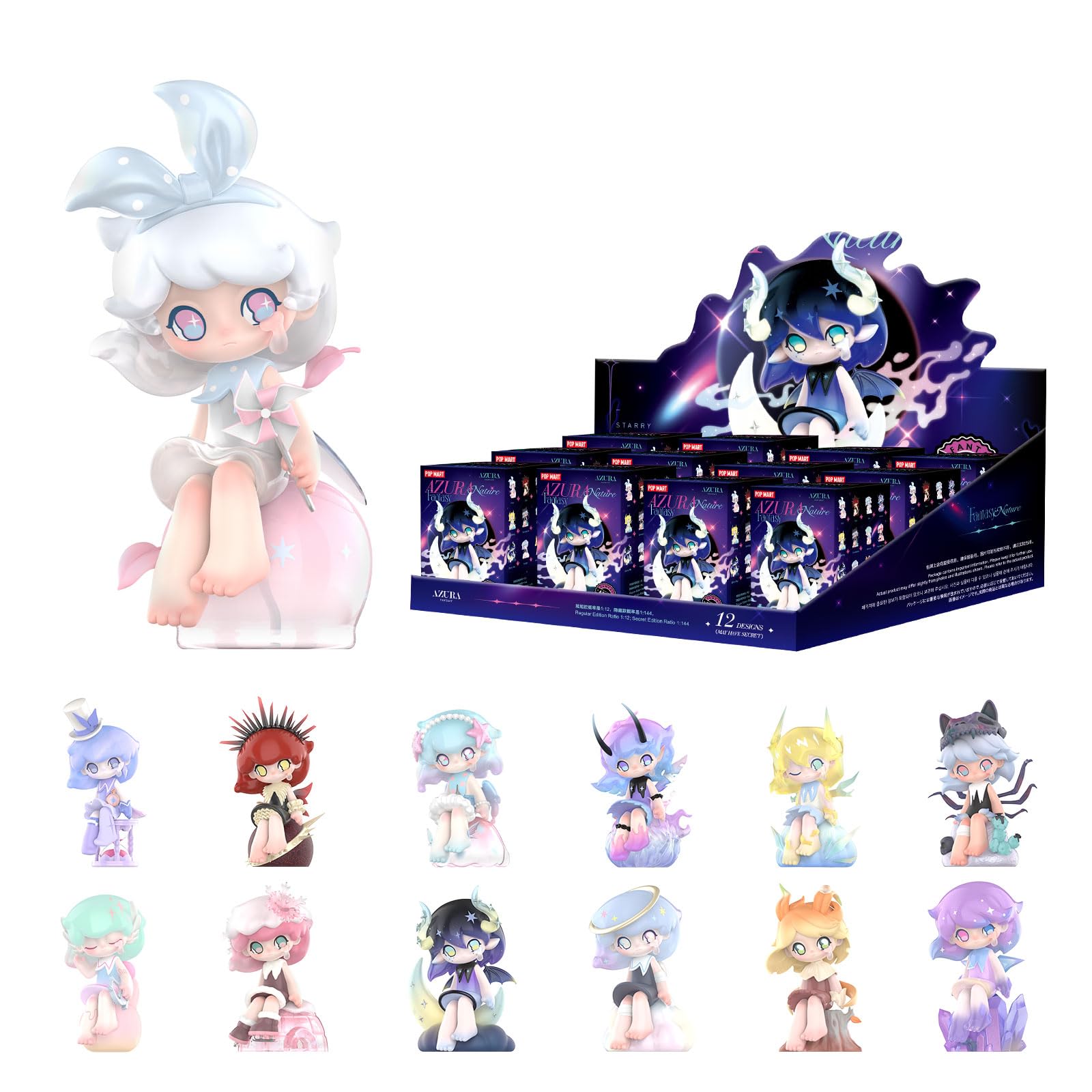 POP MART Azura Fantasy Nature Series Blind Box Figures - 12PCs Random Design Collectible Action Figures for Home Decor & Gifts | Perfect for Birthday, Holiday Presents & Anime Collections (Great for Kids & Adults)