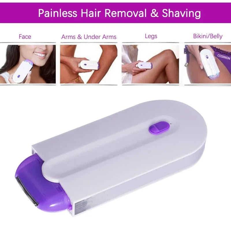 Painless Skin Touch Tactile Hair Trimmer for Men - Electric Shaver & Beard Trimmer with Precision Blades - Perfect for Travel, Home & Gym Use