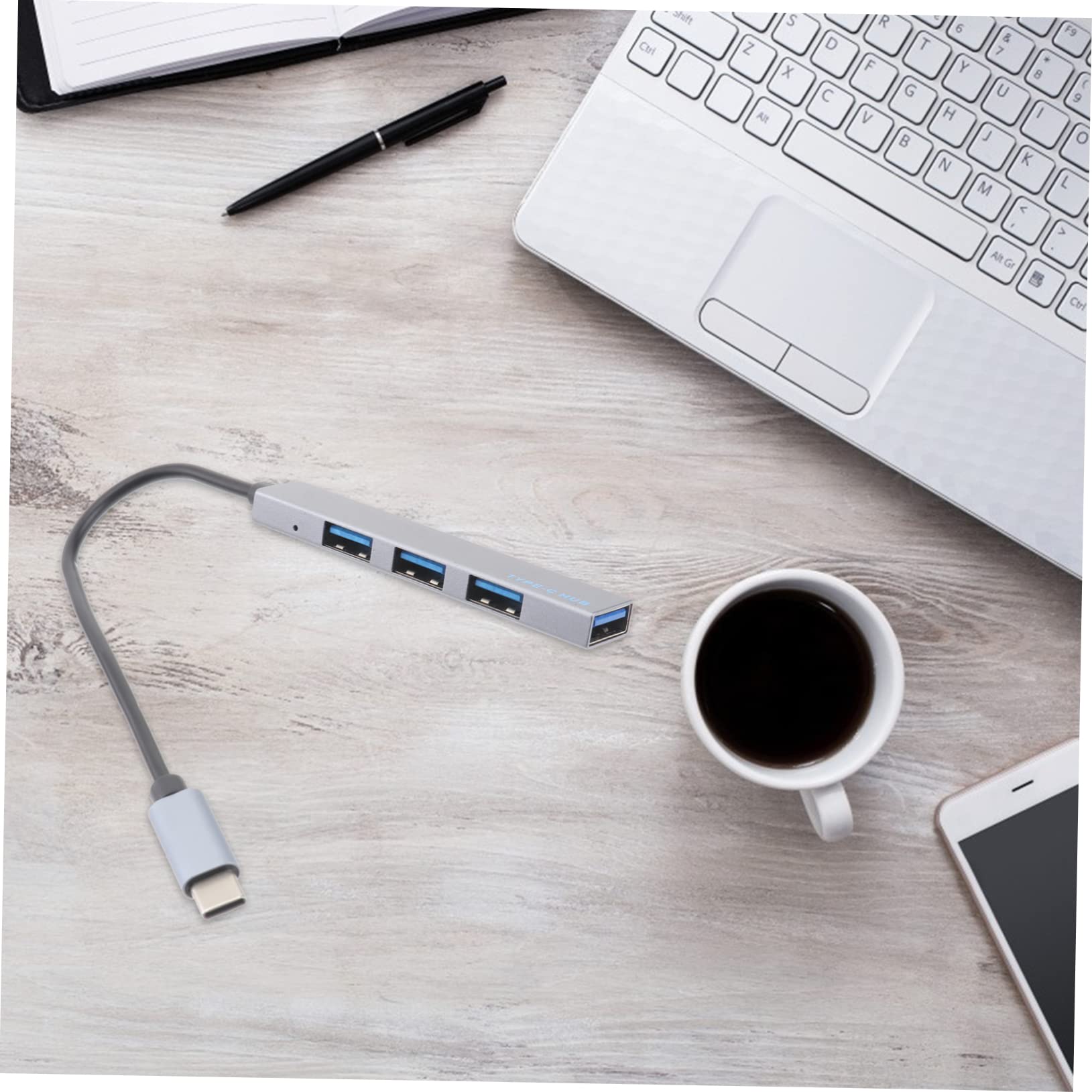 Homoyoyo 3-Port USB Hub Adapter - USB 3.0 Splitter with Aluminum-Magnesium Alloy for Laptop, PC, MacBook - Portable USB Device Connector for Office, Home & Travel Charging Needs