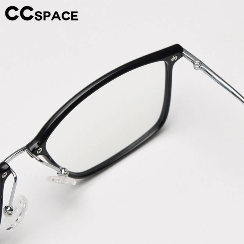 CCspace Women's Full Rim Small Square TR90 Titanium Eyeglasses Frame - Lightweight & Durable for Work, Reading & Daily Use (Model 301814)