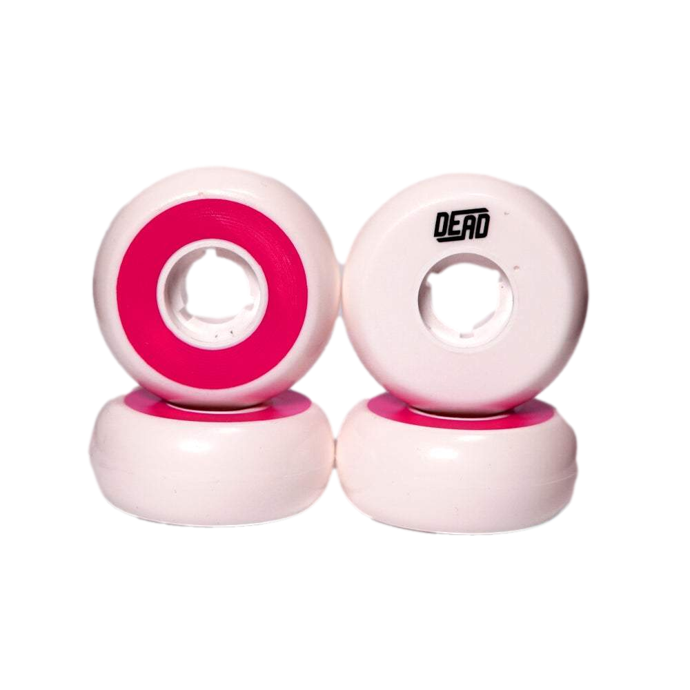 Dead Wheels White 58mm Skateboard Wheels - High Performance Cruiser Wheels for Smooth Riding | Perfect for Street Skating, Park Riding & Commuting