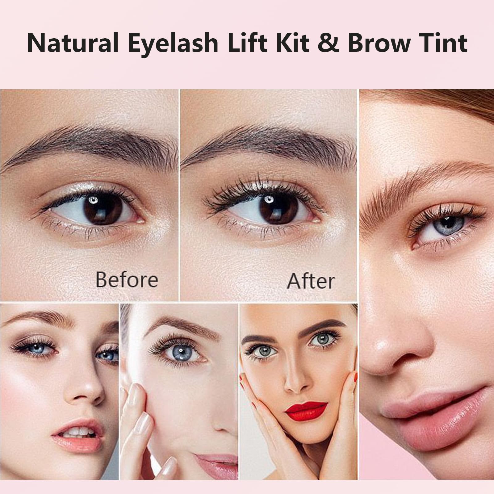 Professional Lash Lift & Brow Lamination Kit - 4-in-1 Eyelash Perm & Eyebrow Curling Set with Coffee Tint - Salon & Home Use for Natural-Looking Lashes & Perfect Brows - Perfect for Bridal Makeup, Self-Care & Professional Styling