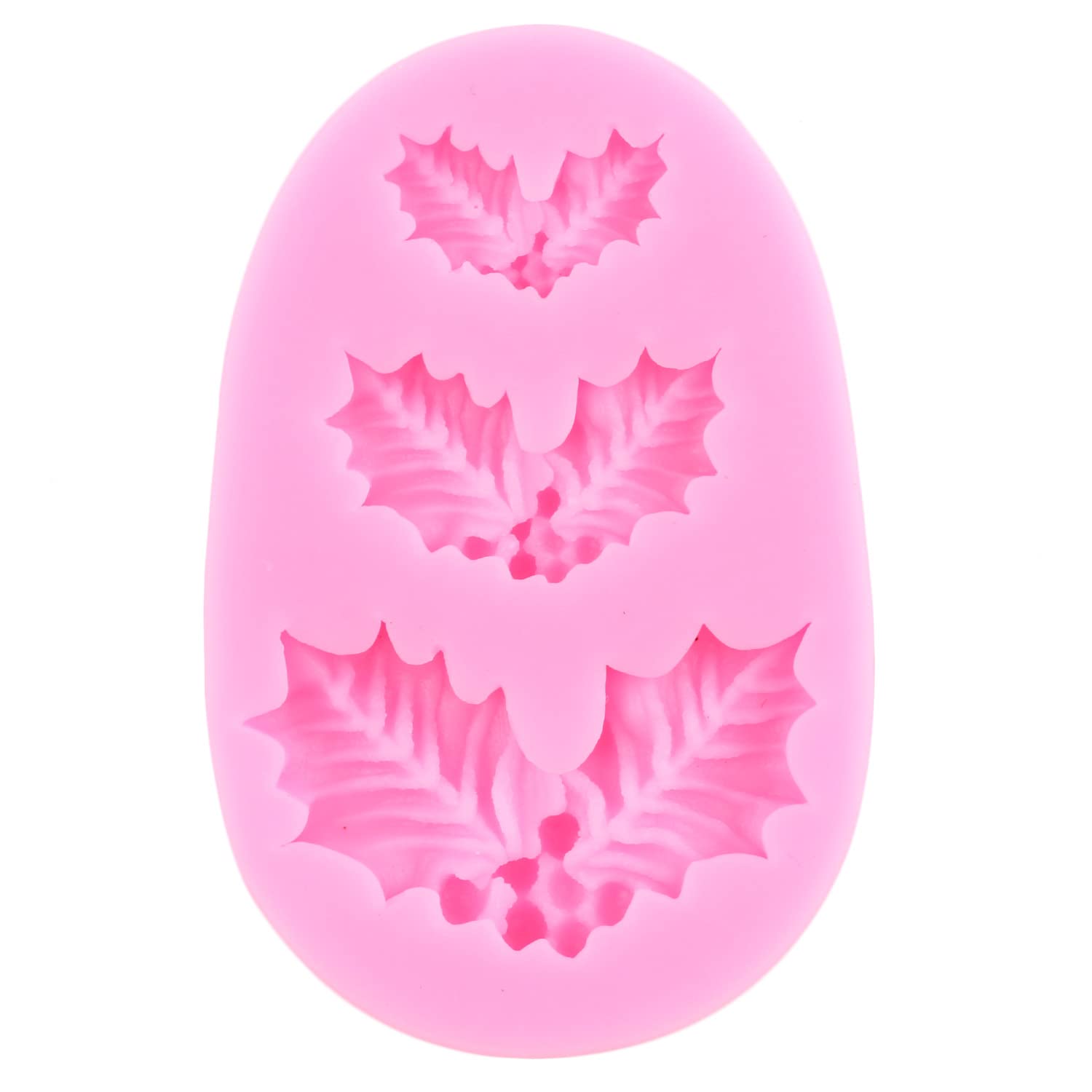 Christmas Silicone Molds Set of 7 - Tree, Pinecone, Bell, Reindeer & Holly Leaves Fondant Molds for Xmas Cake Decorating, Cupcake Toppers, Candy & Chocolate (Perfect for Holiday Baking, DIY Desserts & Christmas Party Treats)