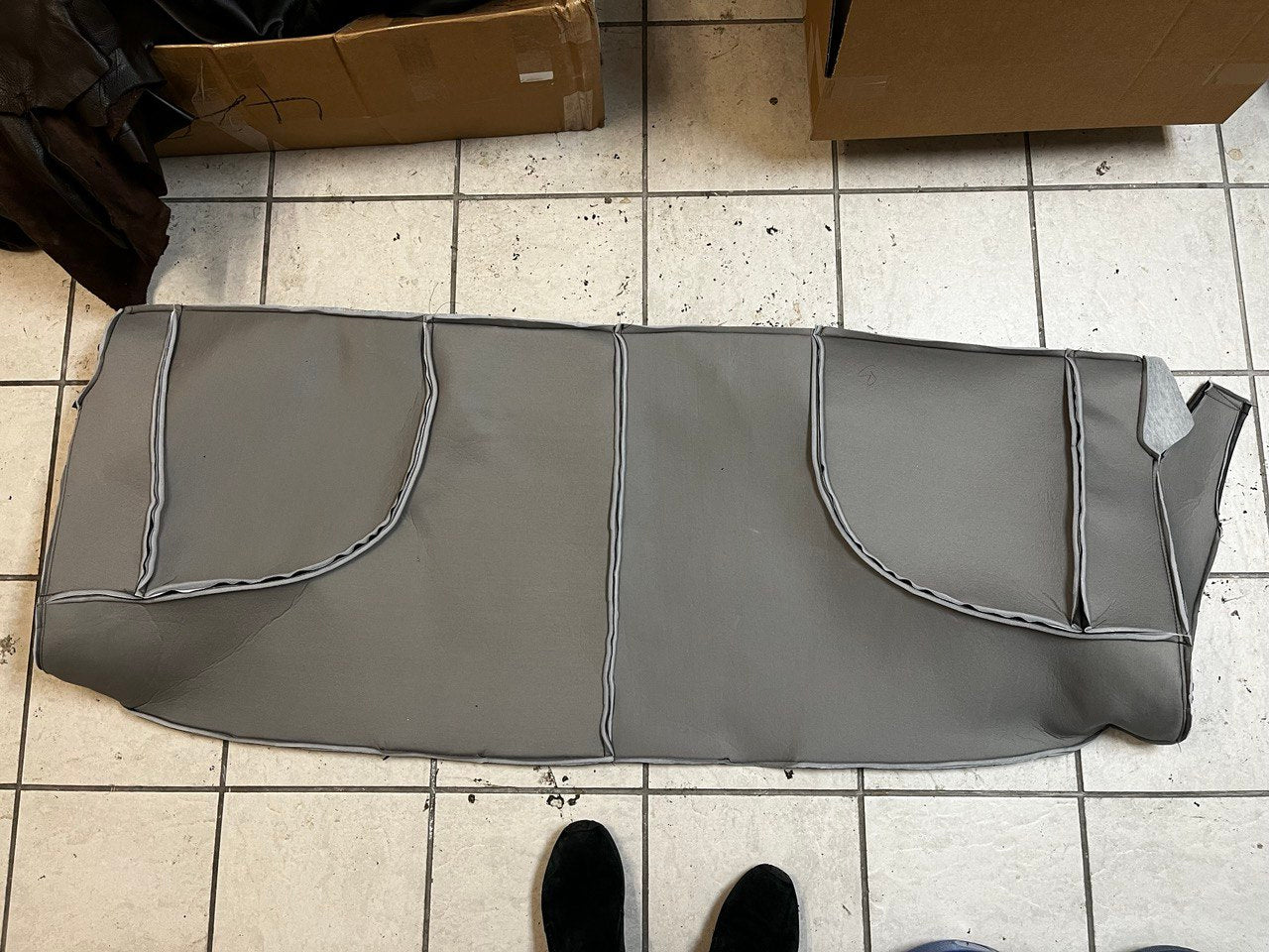 2009-2013 International 4400 Passenger Bottom Bench Replacement Seat Cover - Dark Gray Vinyl - Perfect for School Buses, Shuttle Vans & Commercial Vehicles