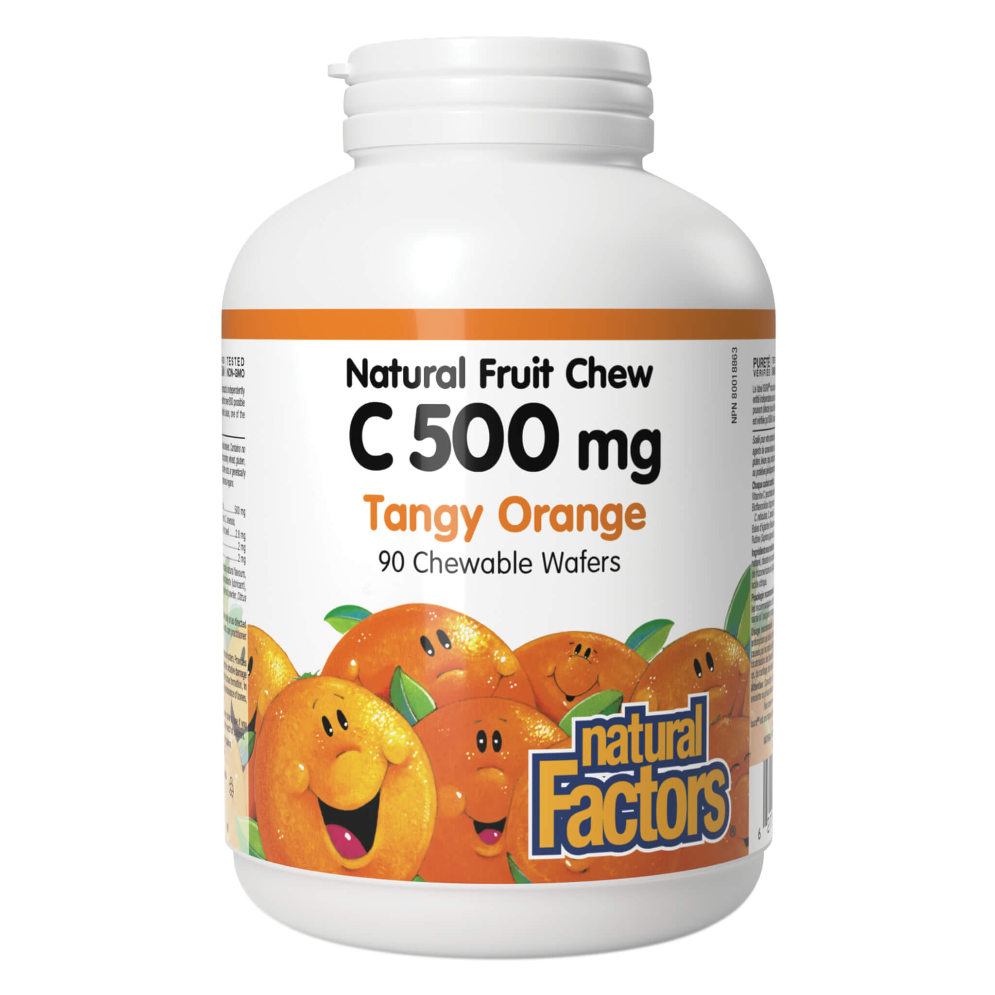 100% Natural Vitamin C 500mg Chewable Fruit Gummies - Immune Support & Antioxidant Boost for Adults & Kids - Perfect for Daily Wellness, Travel & On-the-Go Nutrition