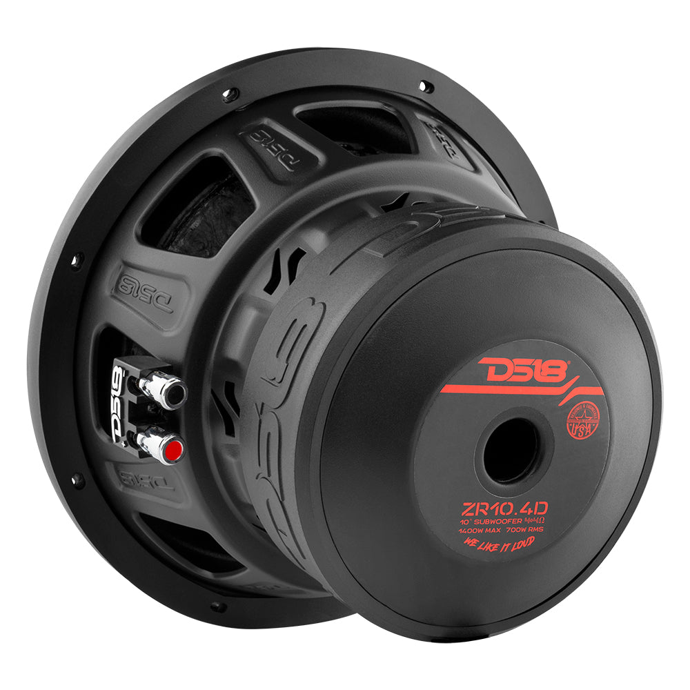 ZR 10 Inch Car Subwoofer 700 Watts RMS Dual Voice Coil 4 Ohm - Powerful Bass for Car Audio & Home Theater Systems