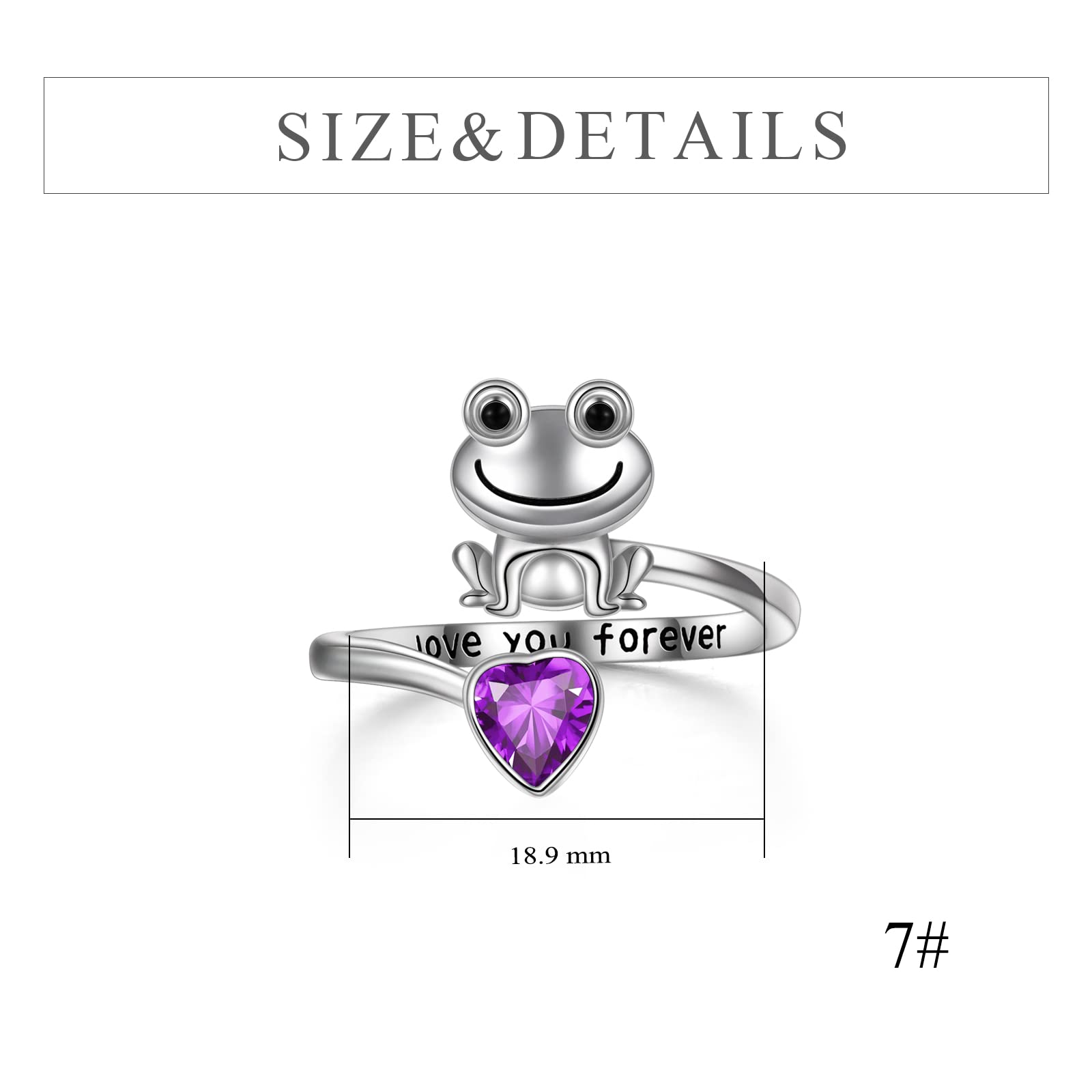 925 Sterling Silver Anxiety Rings for Women & Men - Frog, Wolf, Dragonfly, Hummingbird, Fox, Elephant, Panda, Red Panda & Angel Wings Open Rings | Stress Relief Jewelry for Daily Wear, Gifts & Meditation