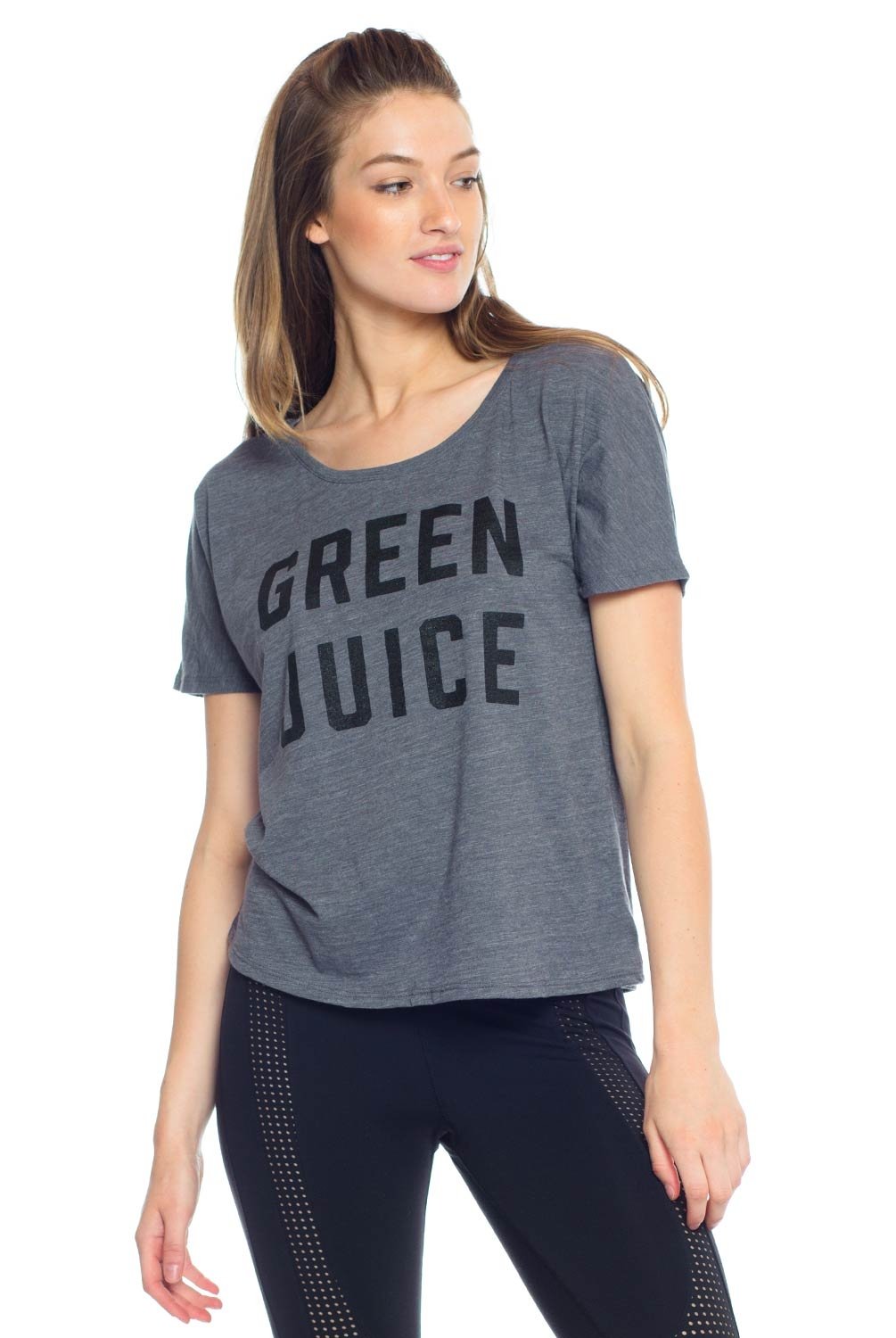 Waffle Haus Women's Active Workout Green Juice Slouchy Yoga T-Shirt - S/M, M/L - Perfect for Yoga, Gym & Casual Wear