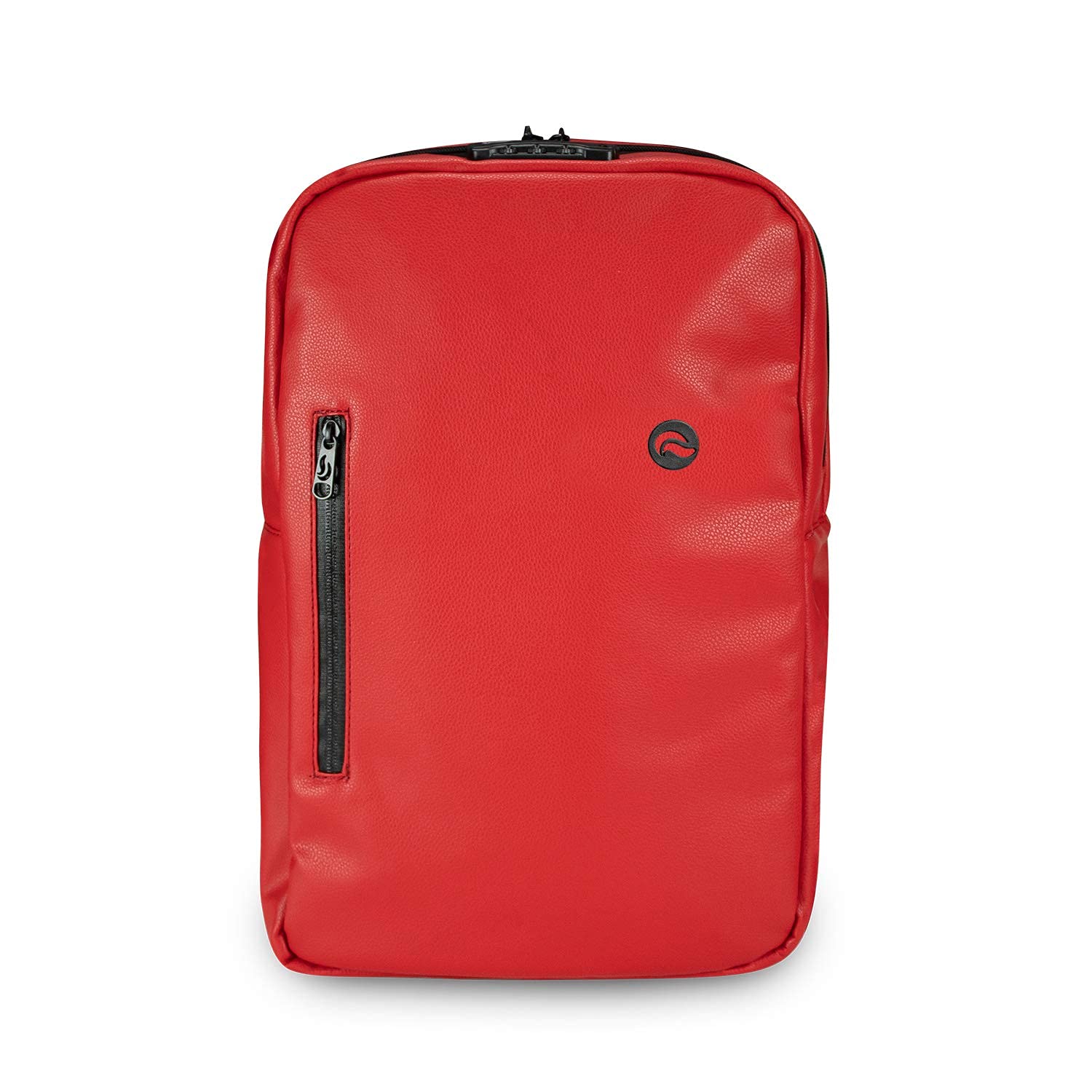 Skunk Elite Smell Proof Backpack - Red Leather for Travel, Hiking & Outdoor Adventures | Odor Resistant & Durable Design