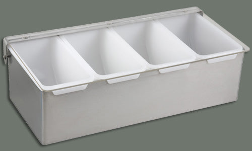 4-Compartment Condiment Dispenser for Restaurants, Kitchens & Catering - Perfect for Ketchup, Mustard, Mayo & Relish - NRE #009260