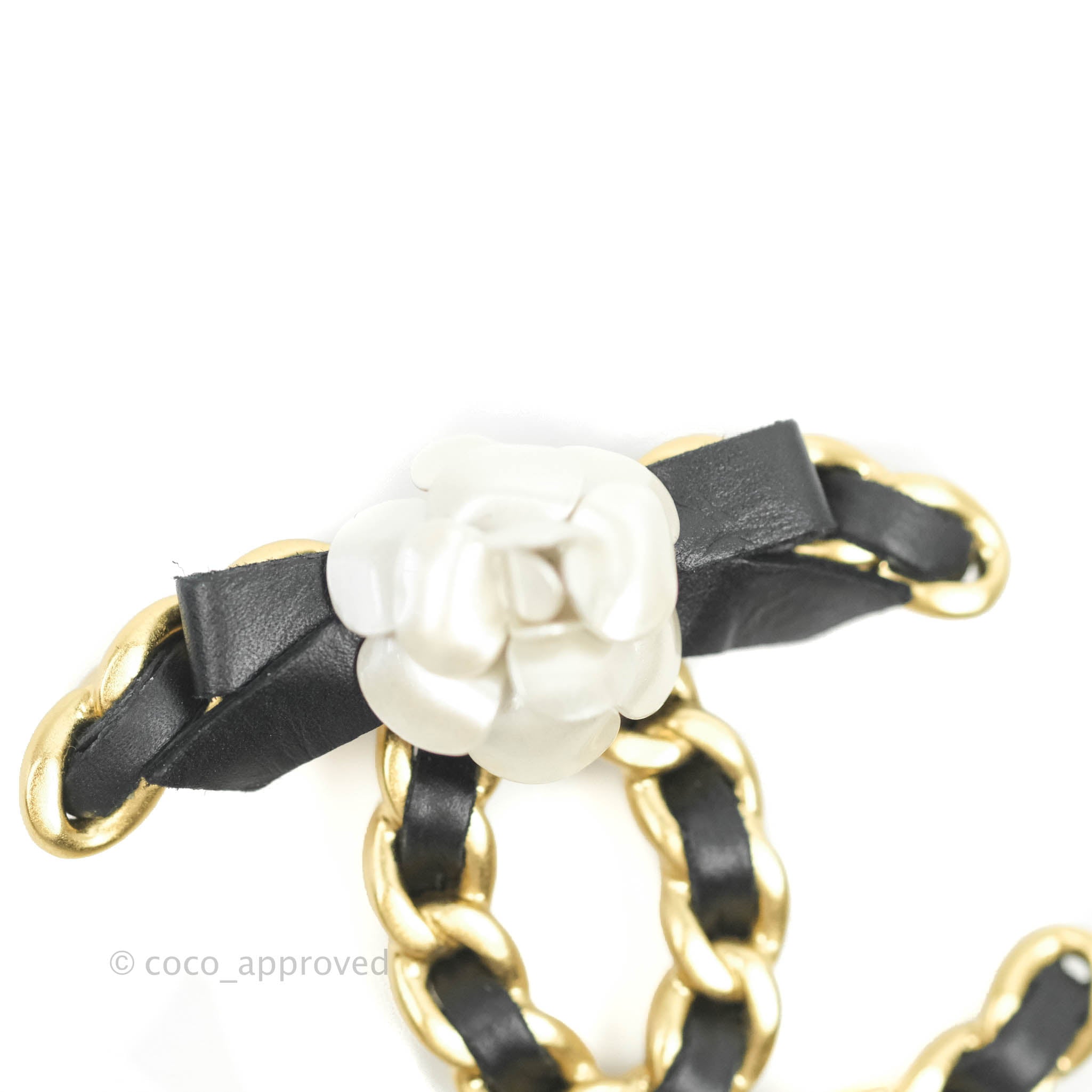 Chanel CC Braid Camellia Brooch in Aged Gold Tone - 20A Collection | Elegant Fashion Accessory for Women, Perfect for Dresses, Jackets & Handbags