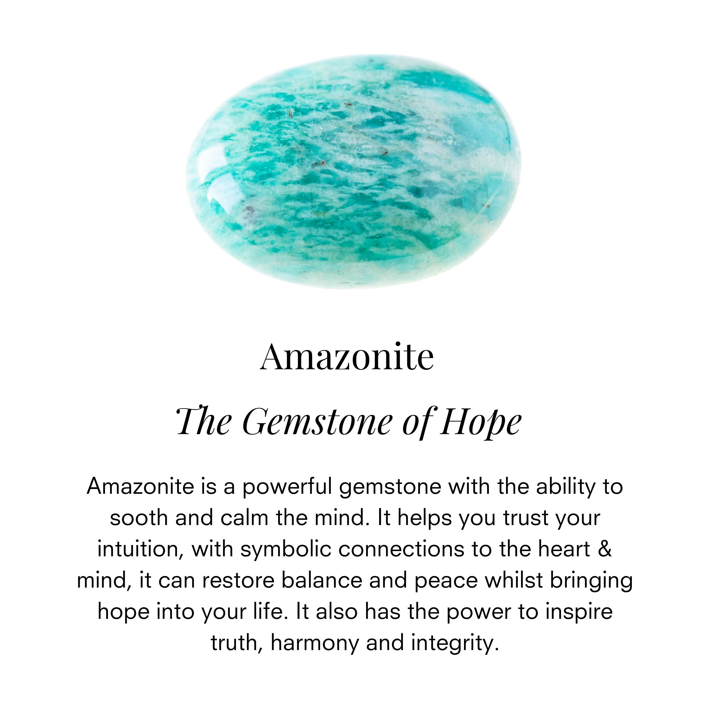 Noa Amazonite Ring for Women - Healing Stone Jewelry, Adjustable Silver Plated Ring for Meditation & Spiritual Gifts - Perfect for Yoga, Reiki & Energy Balancing