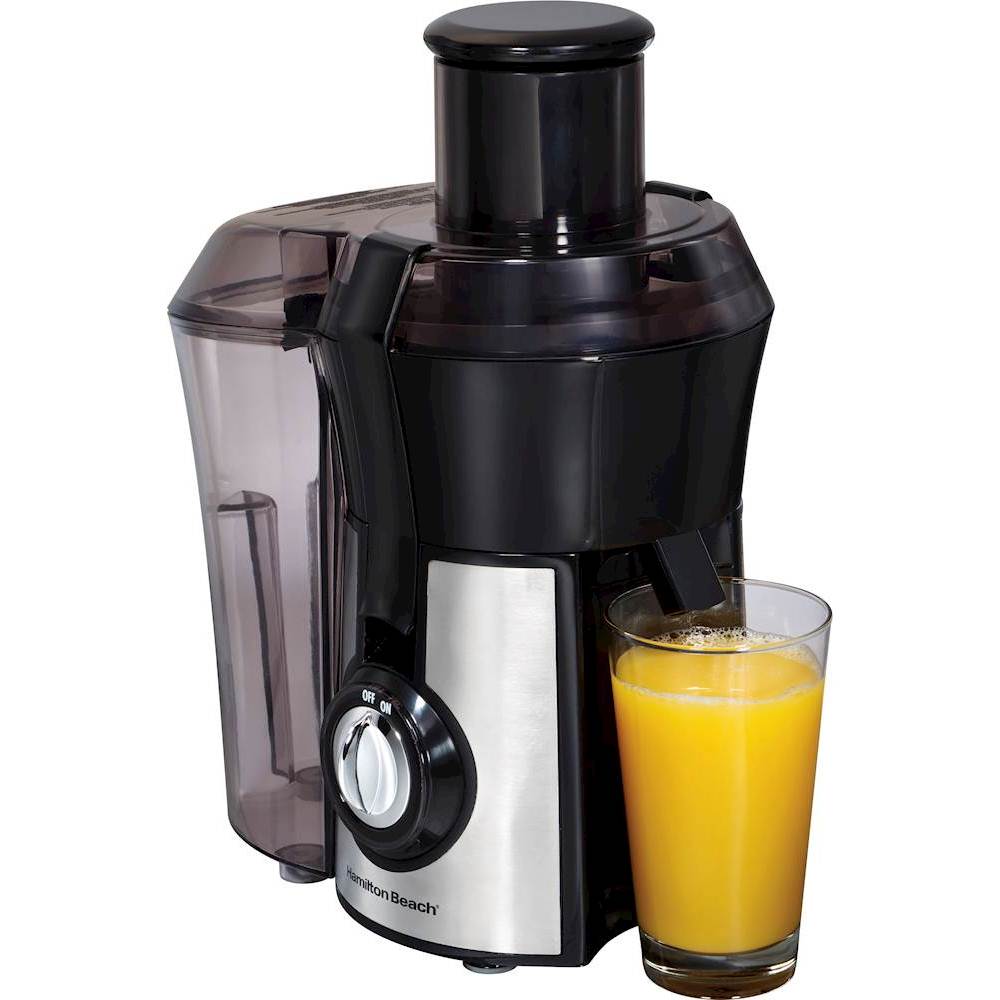 Hamilton Beach 800W Stainless Steel Big Mouth Juicer - Model 67608Z for Fresh Fruit & Vegetable Juicing at Home