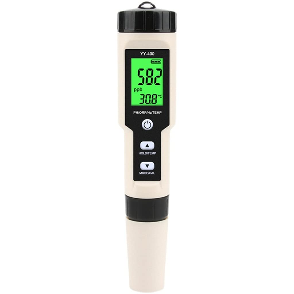 **4-in-1 Digital Water Quality Tester – pH, H2, Temperature & ORP Meter for Pools, Aquariums & Hydroponics | Monitor Hydrogen Ion Concentration & Redox Levels**    *(Use Cases: Ideal for testing water quality in swimming pools, fish tanks, hydroponic systems, and laboratory applications.)*
