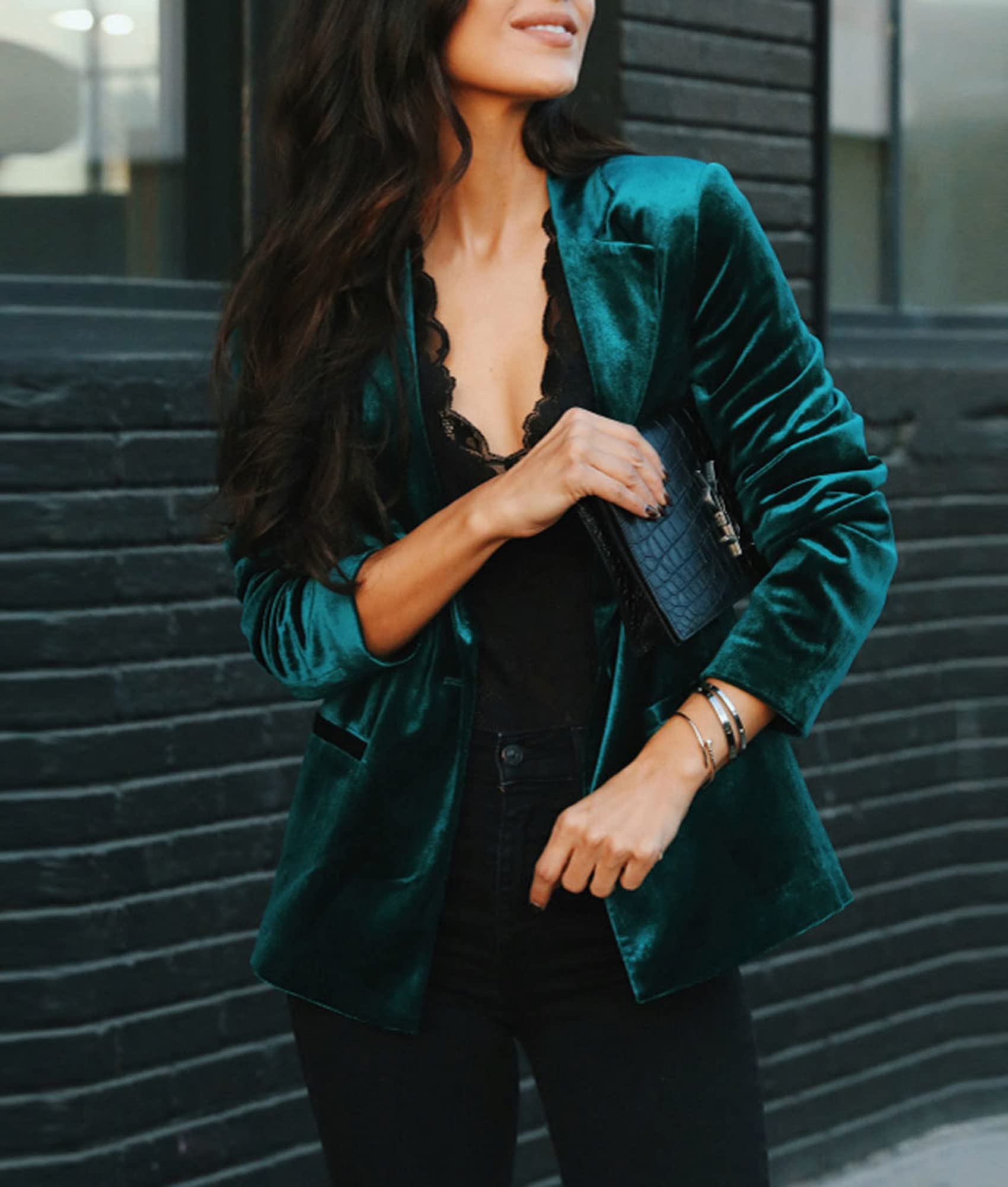 Women's Lightweight Blazer Jacket - Retro Button Long Sleeve Solid Cardigan Coat for Office, Work & Business Casual Wear | Comfortable & Stylish Outerwear for Women Professionals