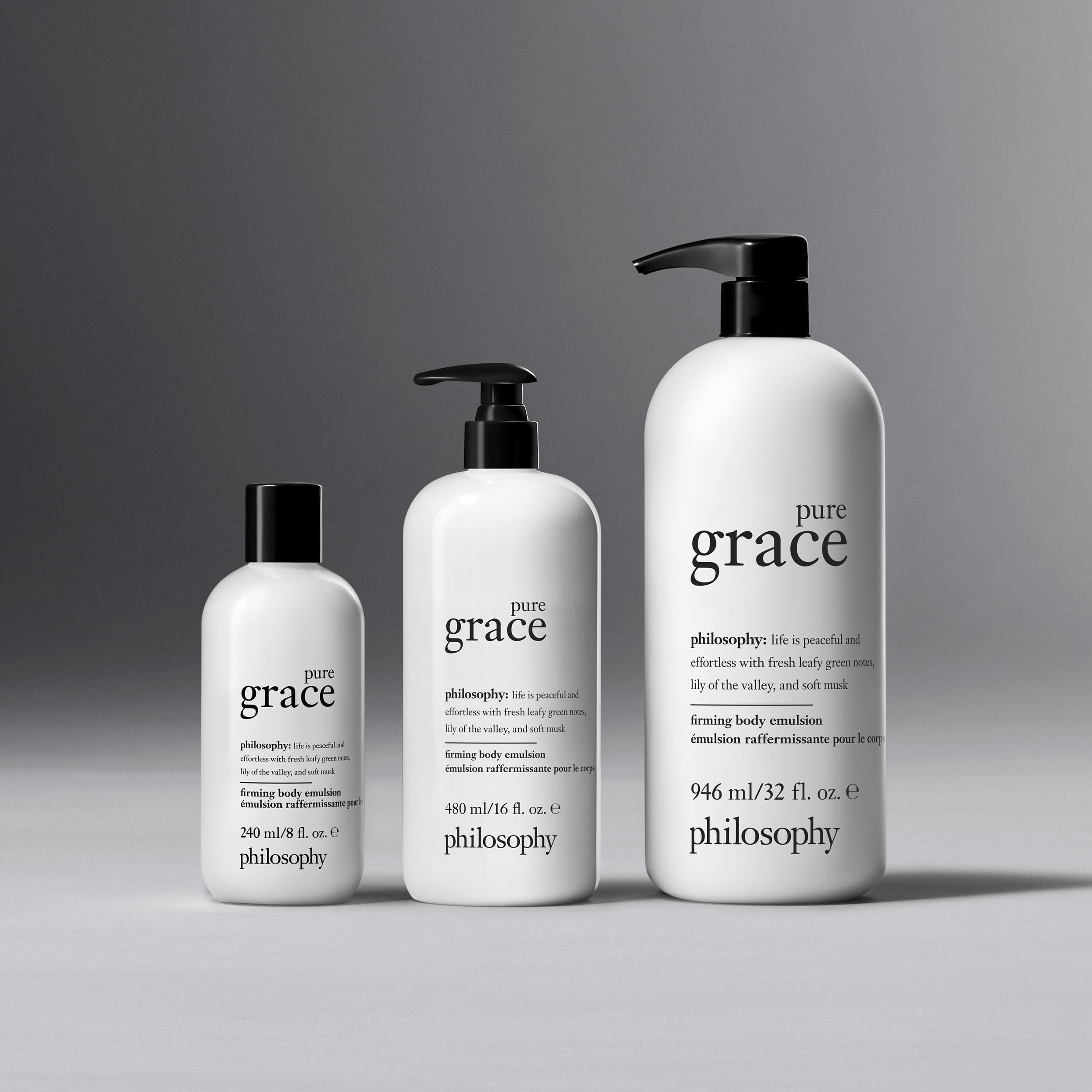 Philosophy Pure Grace Firming Body Emulsion - Luxury Scented Body Lotion with Shea Butter & Natural Oils for Fast Absorbing Hydration - Soft & Smooth Skin - Perfect for Daily Moisturizing, Post-Shower Care & Gift Giving