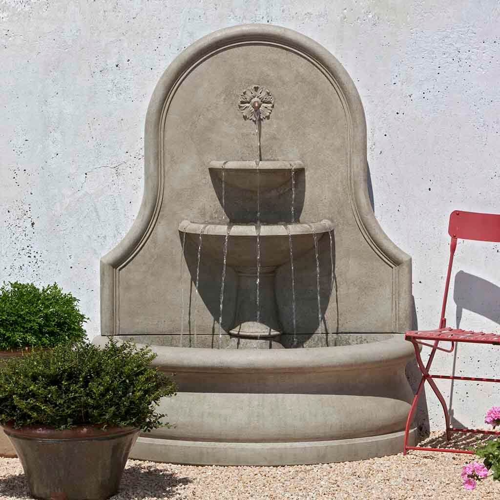 Campania International Estancia Outdoor Wall Fountain - Elegant Garden Water Feature for Patio, Yard, and Landscape Decor