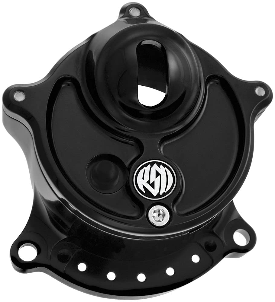 Black Anodized Cafe Gauge & Headlight Relocator Kit for Harley-Davidson XL883R Sportster 883 Roadster (2013-2015) - Motorcycle Customization Accessory for Cafe Racer Style Builds
