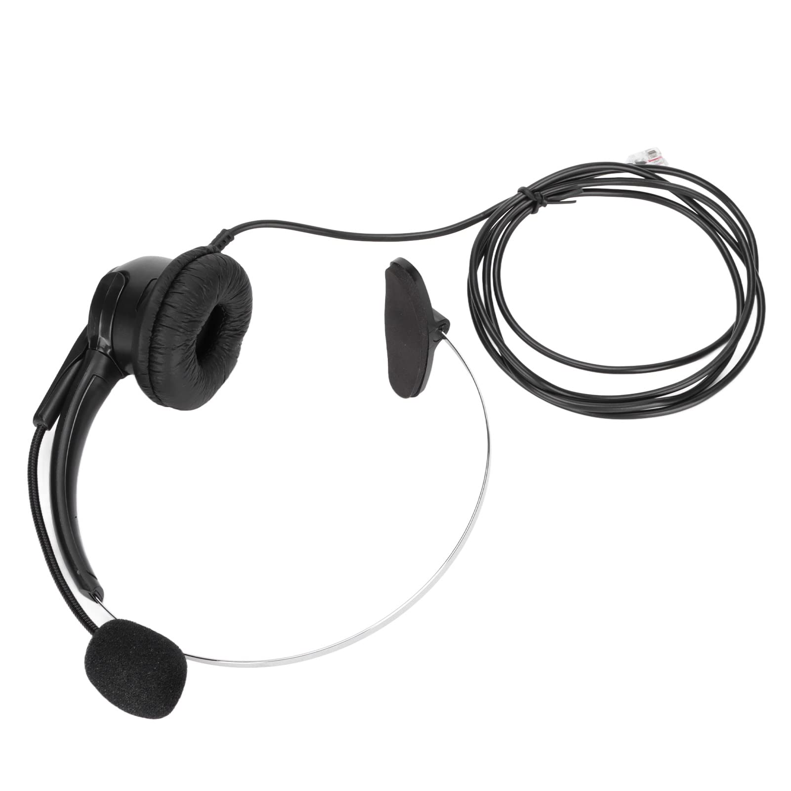 RJ9 Telephone Headset with 330° Adjustable Microphone - Noise Cancelling Headset for Call Centers & Home Office - Compatible with Landline Phones & RJ9 Devices - Perfect for Customer Service, Telemarketing & Remote Work