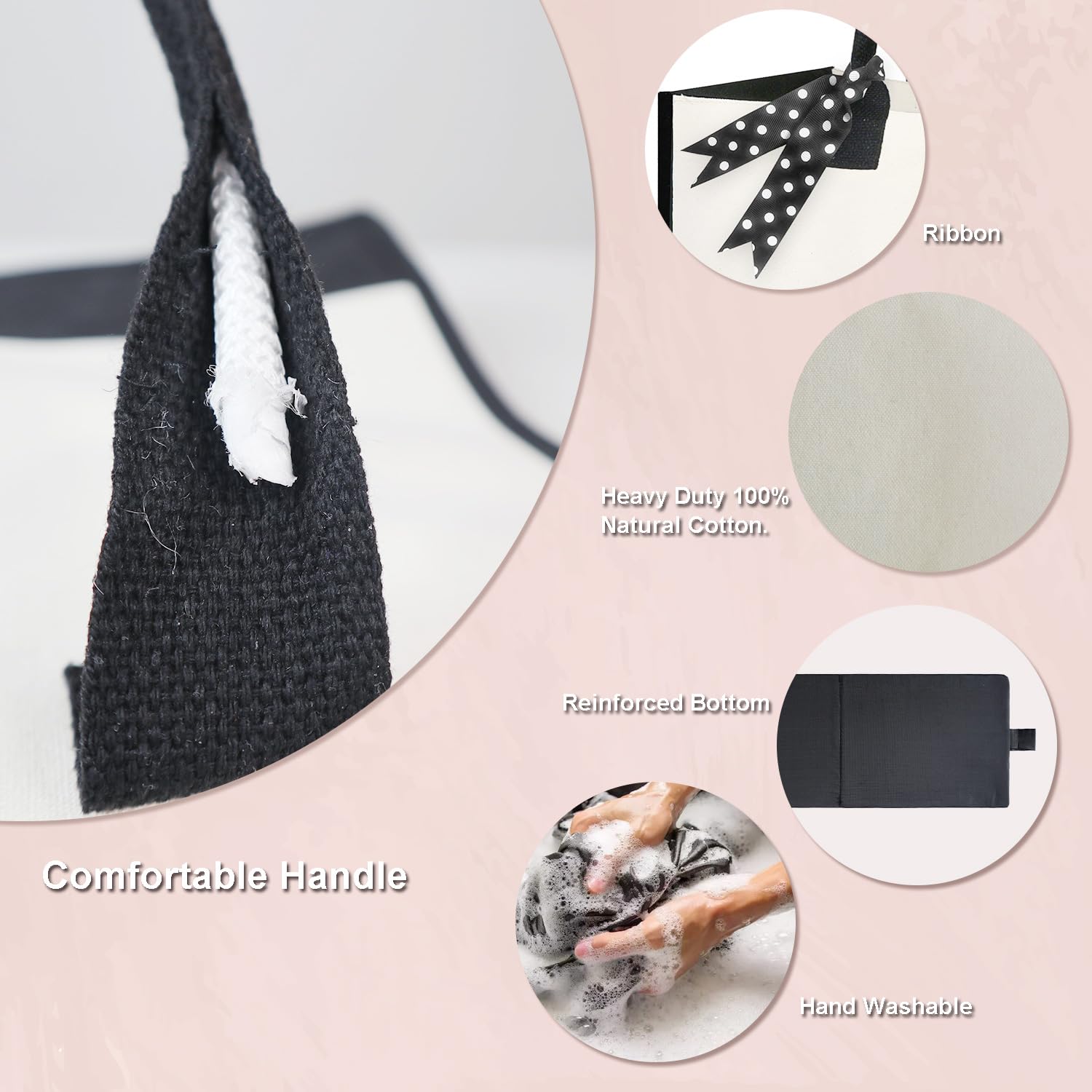 Eco-Friendly BeeGreen Canvas Tote Bag with Free Makeup Pouch - Perfect for Grocery Shopping, Beach Trips & Daily Commute