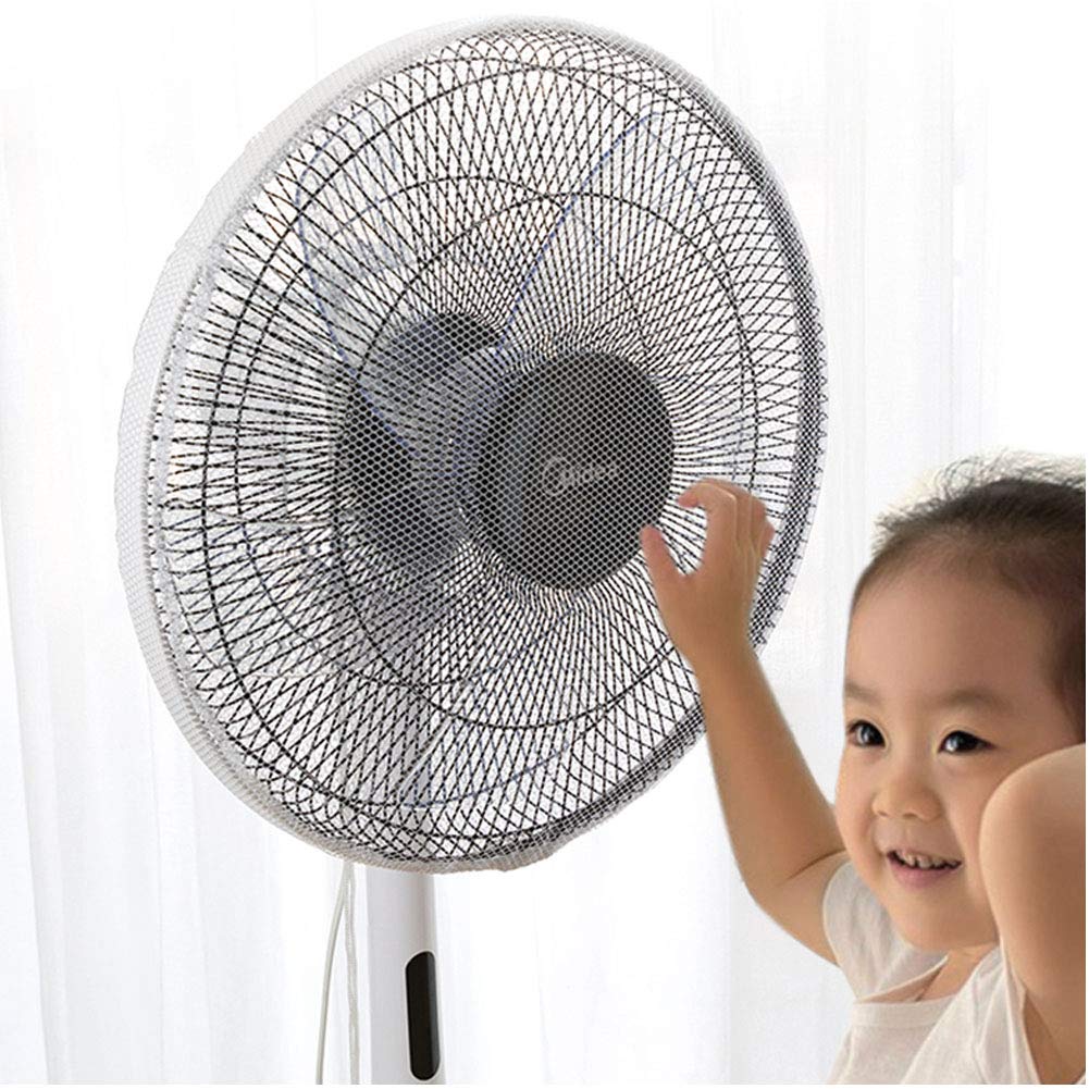 2 Pack Cute Cartoon Fan Dust Cover - Washable & Dustproof Safety Net with Finger Protector for Kids, 18 Inch (A01) - Perfect for Home, Office, and Nursery Use