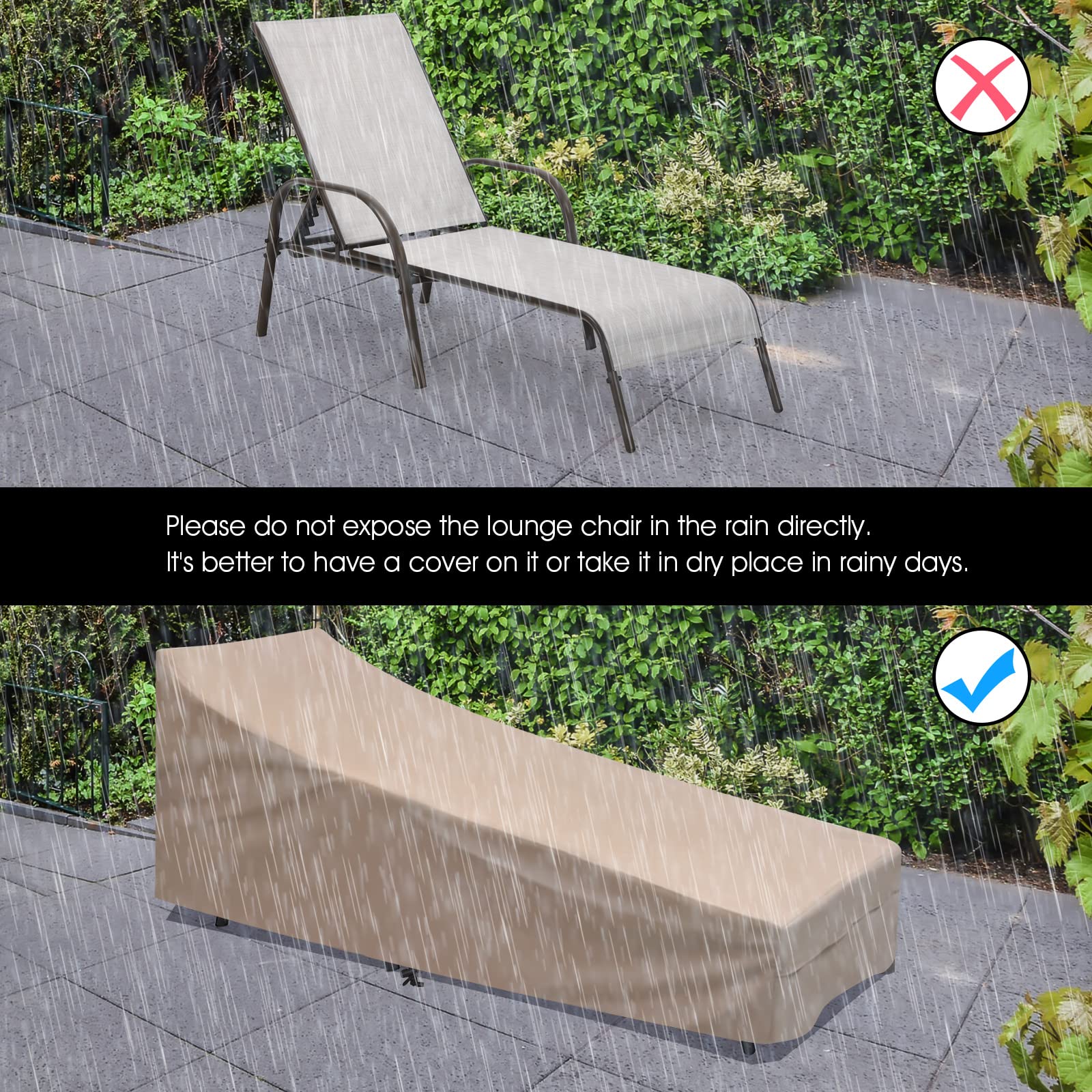 Tangkula Adjustable Reclining Outdoor Lounge Chair - Heavy Duty Steel Frame Patio Chaise for Poolside, Beach, Yard & Balcony | Perfect for Sunbathing, Relaxing & Lounging by the Pool or Garden