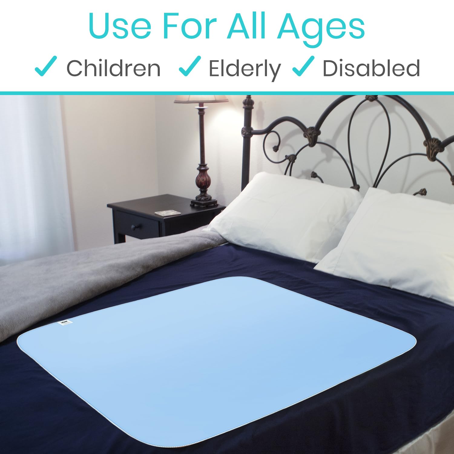 Vive Sures Waterproof Washable Bed Pad for Adults (34