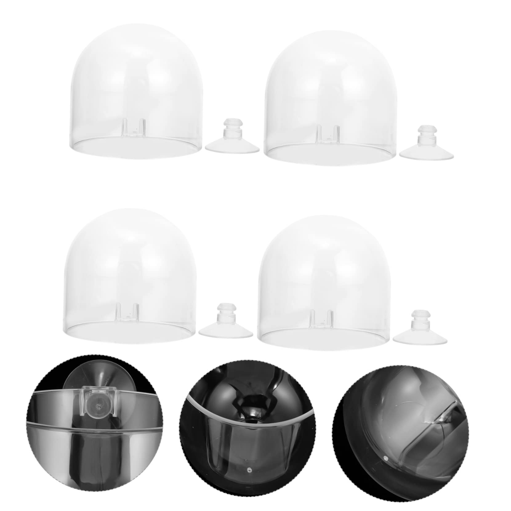 iPetboom 8-Piece Small Aquarium Plant Water Cup Set - Clear Acrylic Glass Aquatic Plant Holder for Fish Tank, Perfect for Aquascaping and Water Plant Support