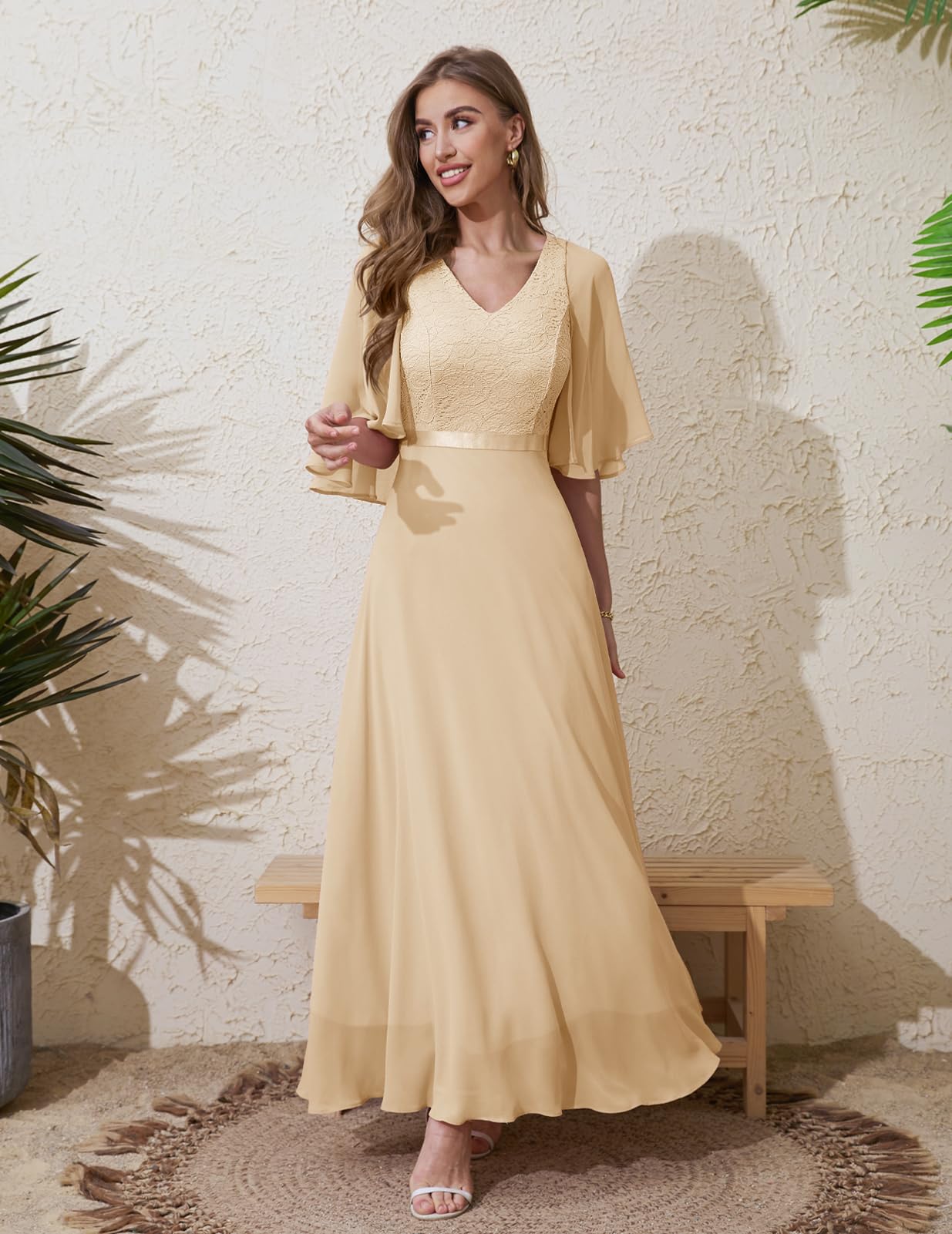 DRESSTELLS Women's Wedding Guest Formal Dress - Elegant Long Prom Gown for Summer Bridesmaid, Church & Party Occasions | Perfect for Weddings, Galas & Evening Events