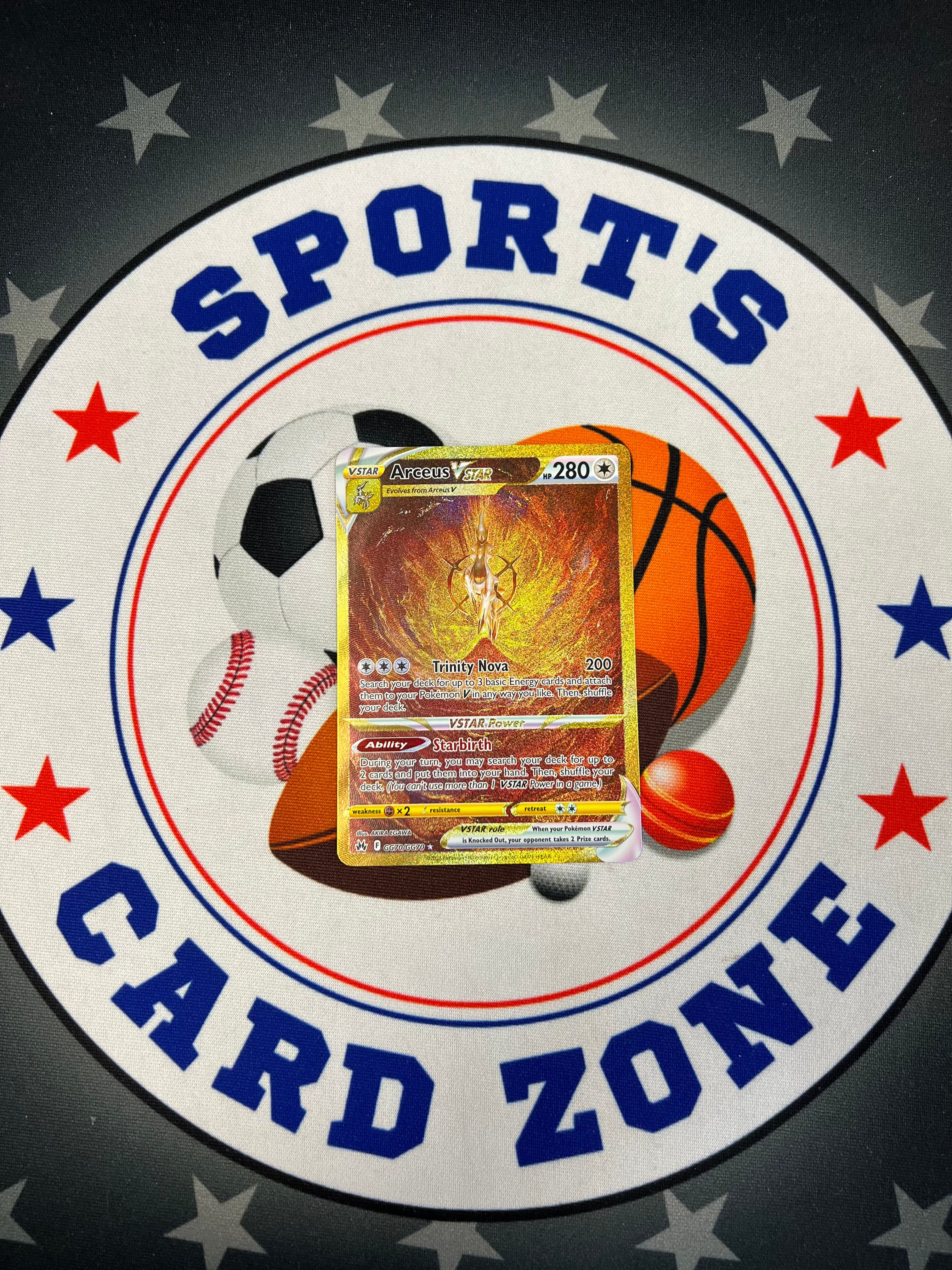 2023 Pokemon TCG Arceus VStar GG70/GG70 - Crown Zenith Galarian Gallery Secret Rare - Collectible Trading Card Game for Battles & Display