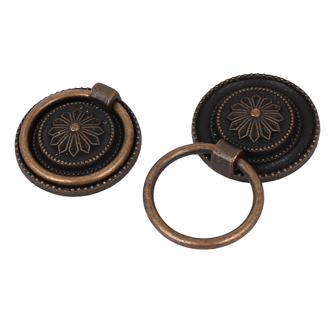 uxcell 3cm Diameter Round Metal Cabinet Drawer Pull Handles - 2 Pack for Kitchen, Bathroom & Furniture Hardware Upgrade