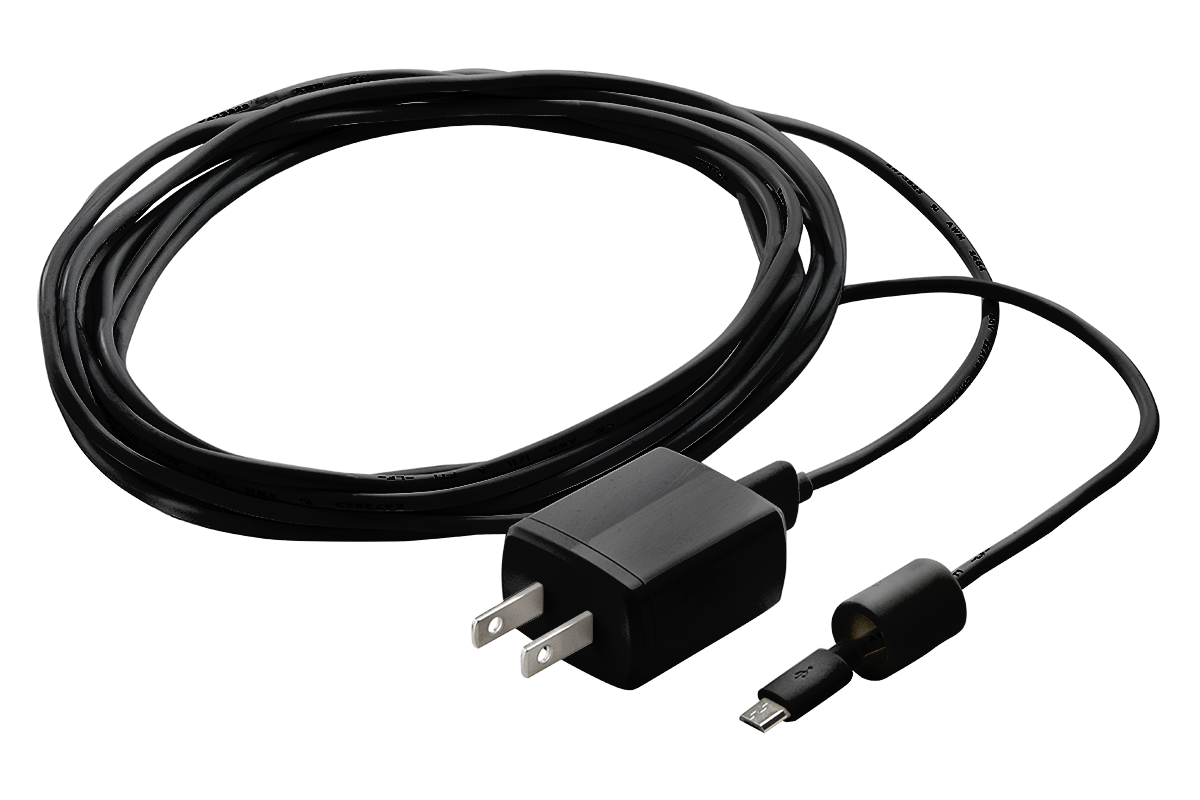 Weatherproof Black Power Adapter for Wireless Security Cameras - Outdoor Use, Home Surveillance & Night Vision Monitoring