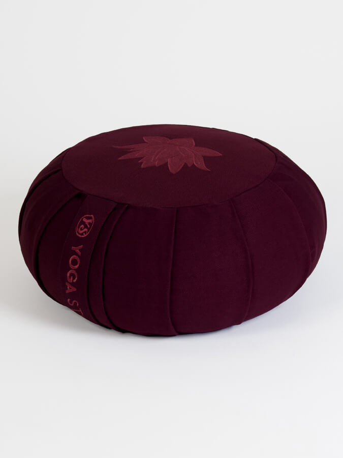 Organic Cotton Round Lotus Zafu Buckwheat Meditation Cushion - GOTS Certified for Yoga, Zen Meditation & Home Decor - Eco-Friendly & Comfortable Support for Mindful Practices