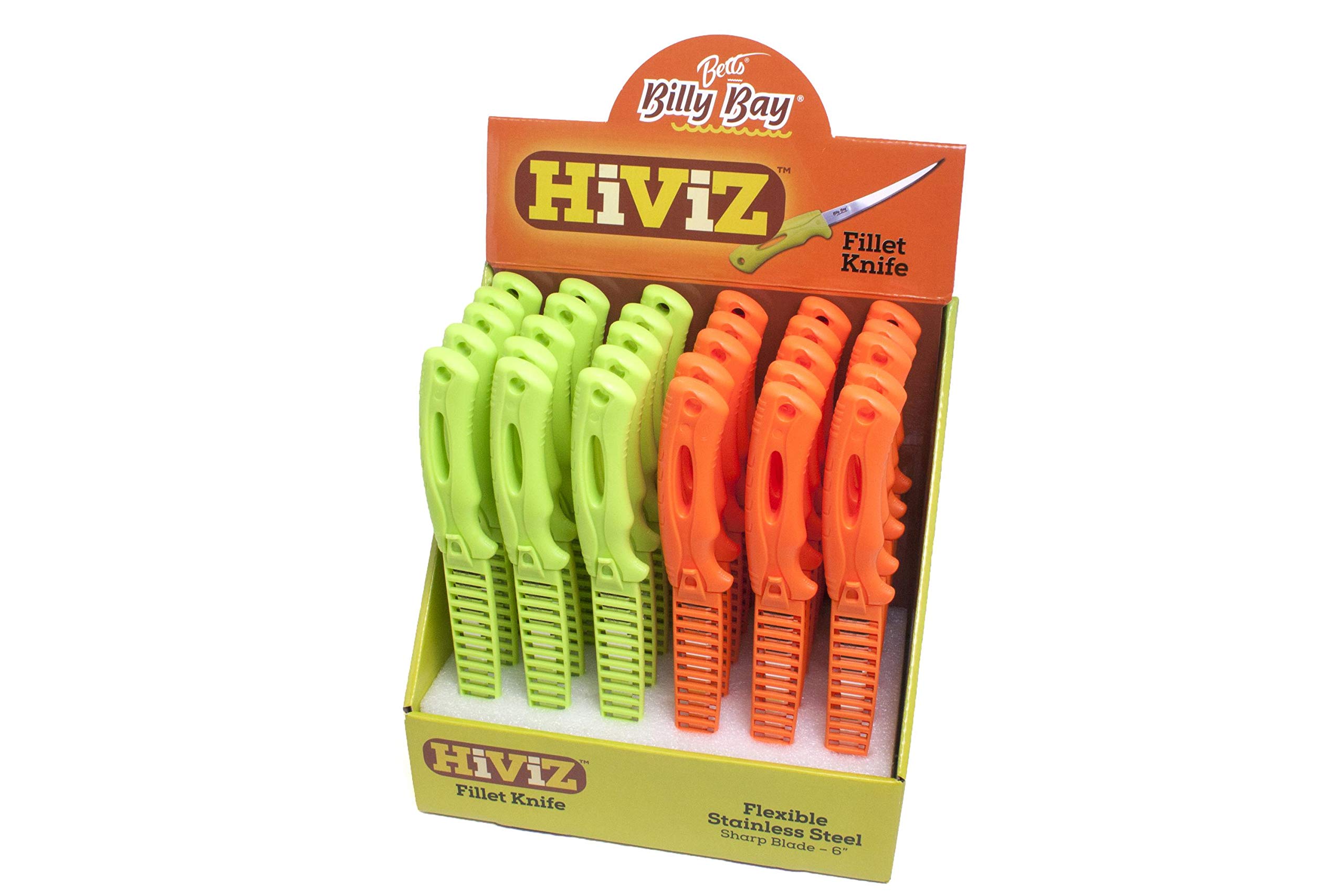 Billy Bay Betts Hi-Visibility Fillet Knife Set - 30-Piece Fishing Knife Kit for Professional Anglers & Outdoor Enthusiasts | Perfect for Cleaning Fish, Camping, and Marine Activities