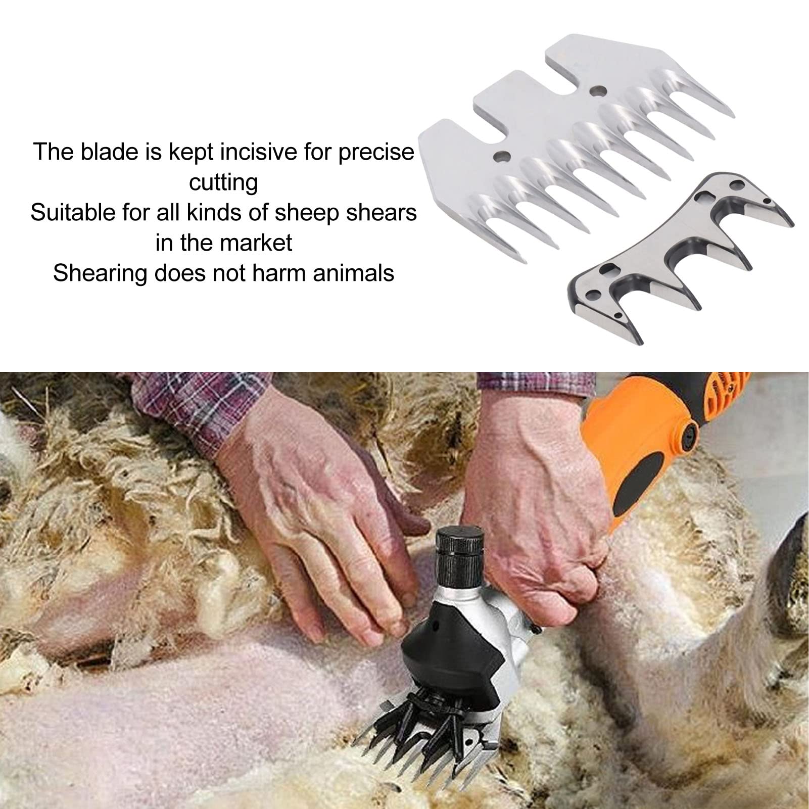 9-Tooth Electric Sheep Shears Blades - High Carbon Steel, Wear-Resistant Wool Comb Cutter for Goats & Sheep | Perfect for Professional Grooming & Livestock Care