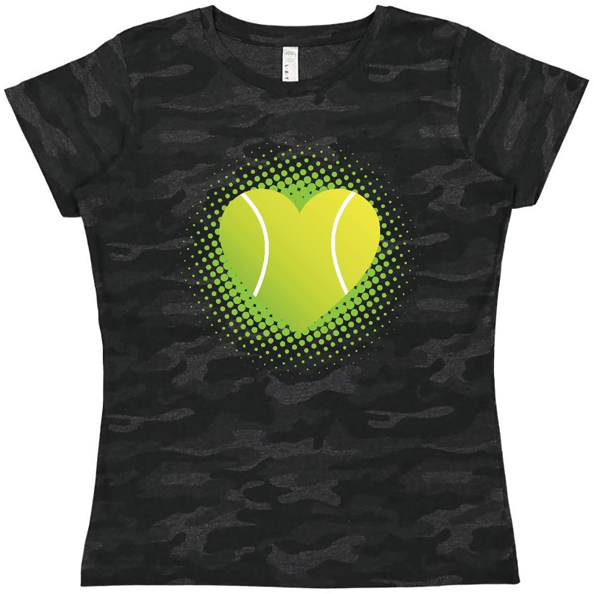 Inktastic Softball Player Heart Ball Coach Gift - Women's T-Shirt for Baseball Lovers, Team Spirit & Sports Apparel | Perfect for Games, Practice & Fan Support