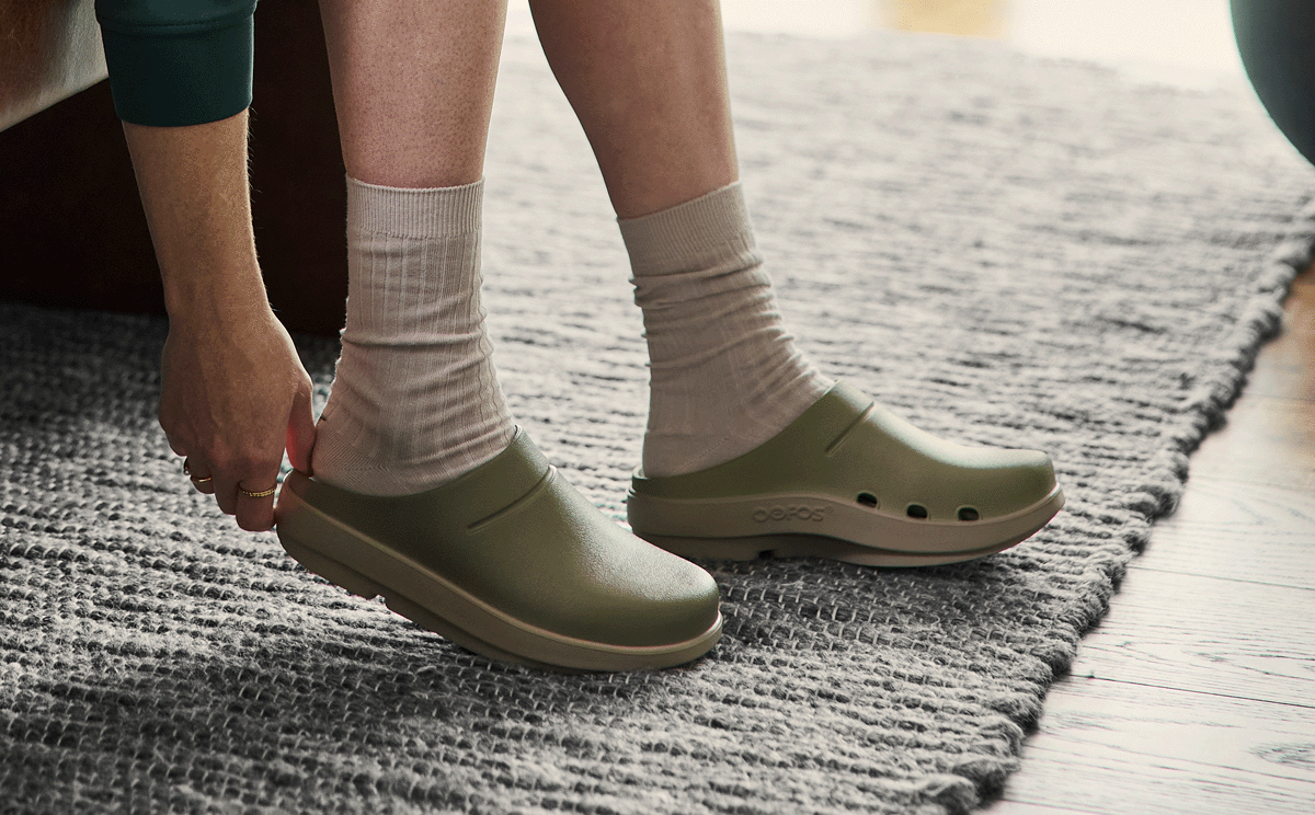 Women's OOcloog Stacked Clog Shoes - Comfortable Slip-On Platform Sandals with Foliage Design | Perfect for Casual Wear, Beach Outings & Summer Fashion